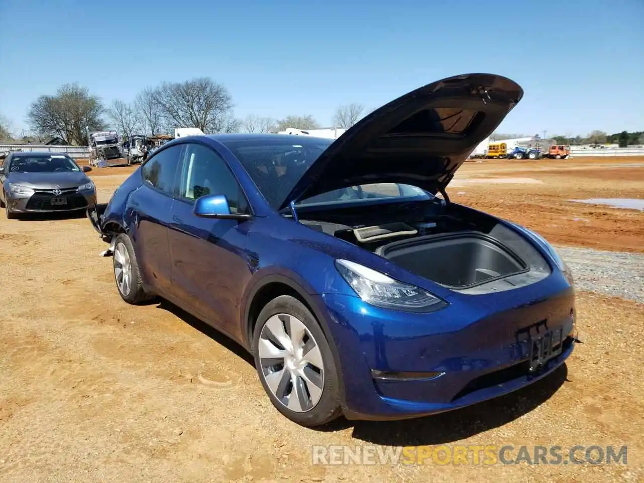 1 Photograph of a damaged car 5YJYGDEE1MF138647 TESLA MODEL Y 2021