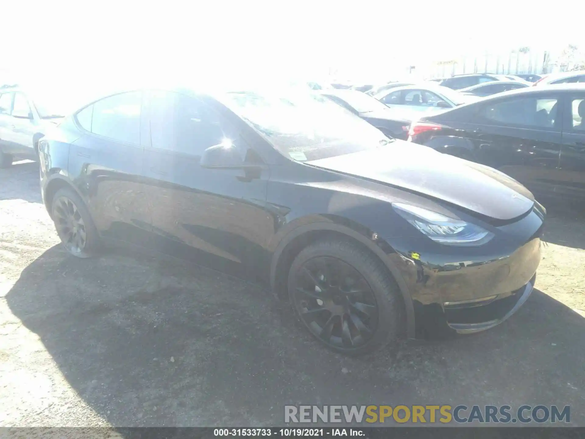 1 Photograph of a damaged car 5YJYGDEE1MF141483 TESLA MODEL Y 2021