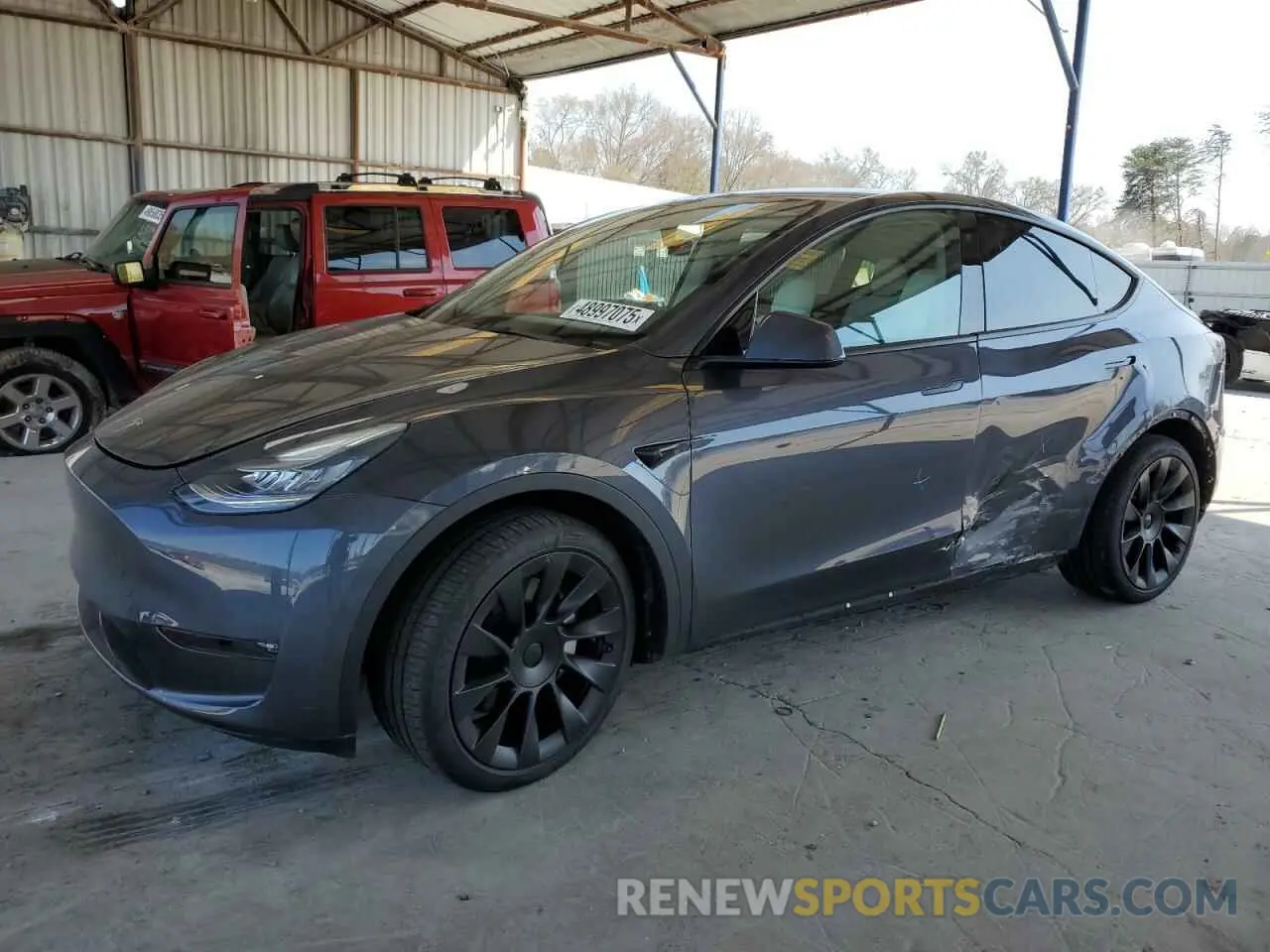 1 Photograph of a damaged car 5YJYGDEE1MF141631 TESLA MODEL Y 2021