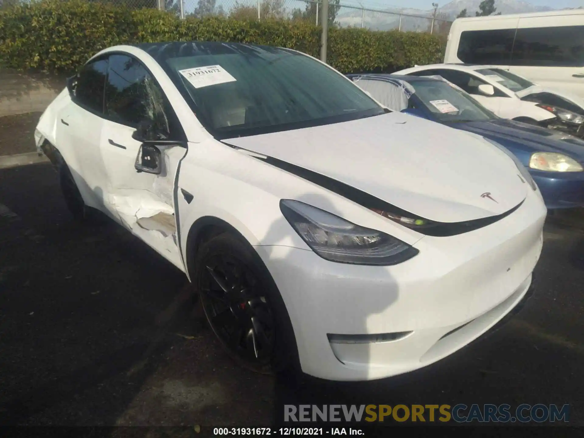 1 Photograph of a damaged car 5YJYGDEE1MF151723 TESLA MODEL Y 2021