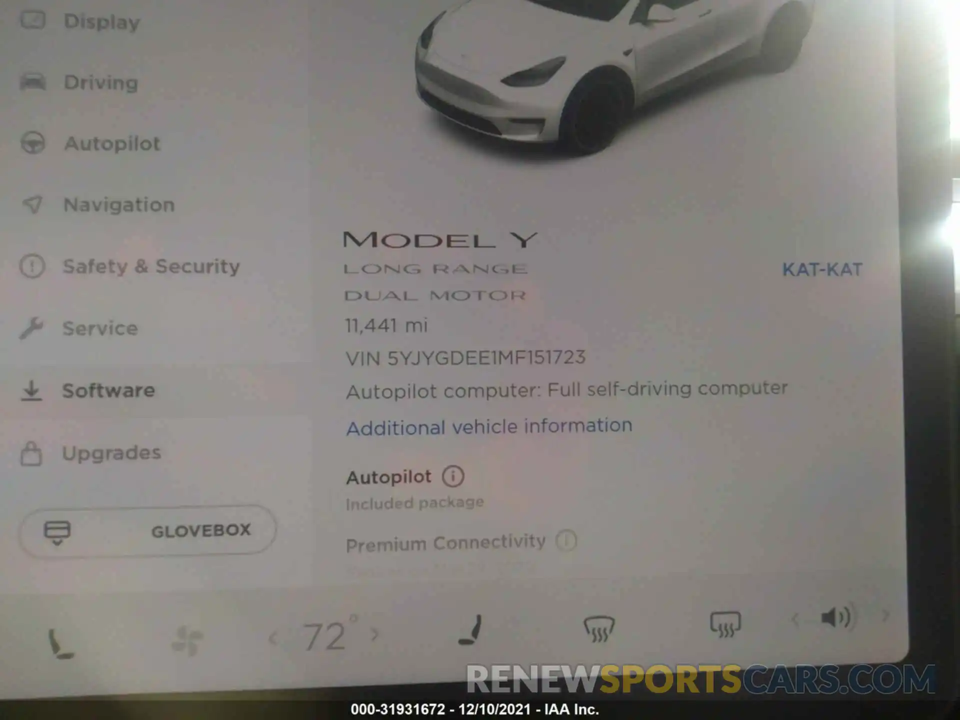 7 Photograph of a damaged car 5YJYGDEE1MF151723 TESLA MODEL Y 2021