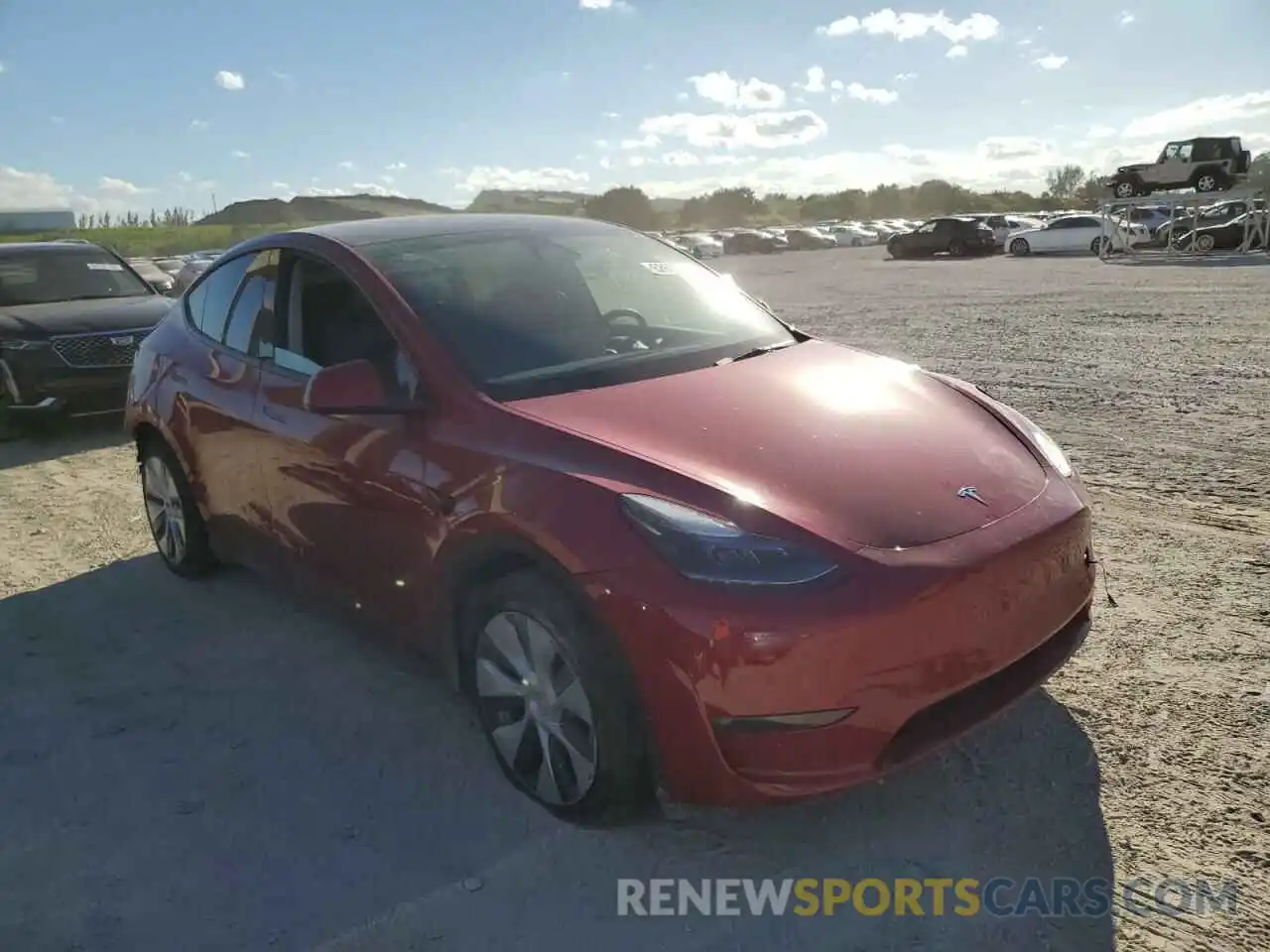 1 Photograph of a damaged car 5YJYGDEE1MF174306 TESLA MODEL Y 2021