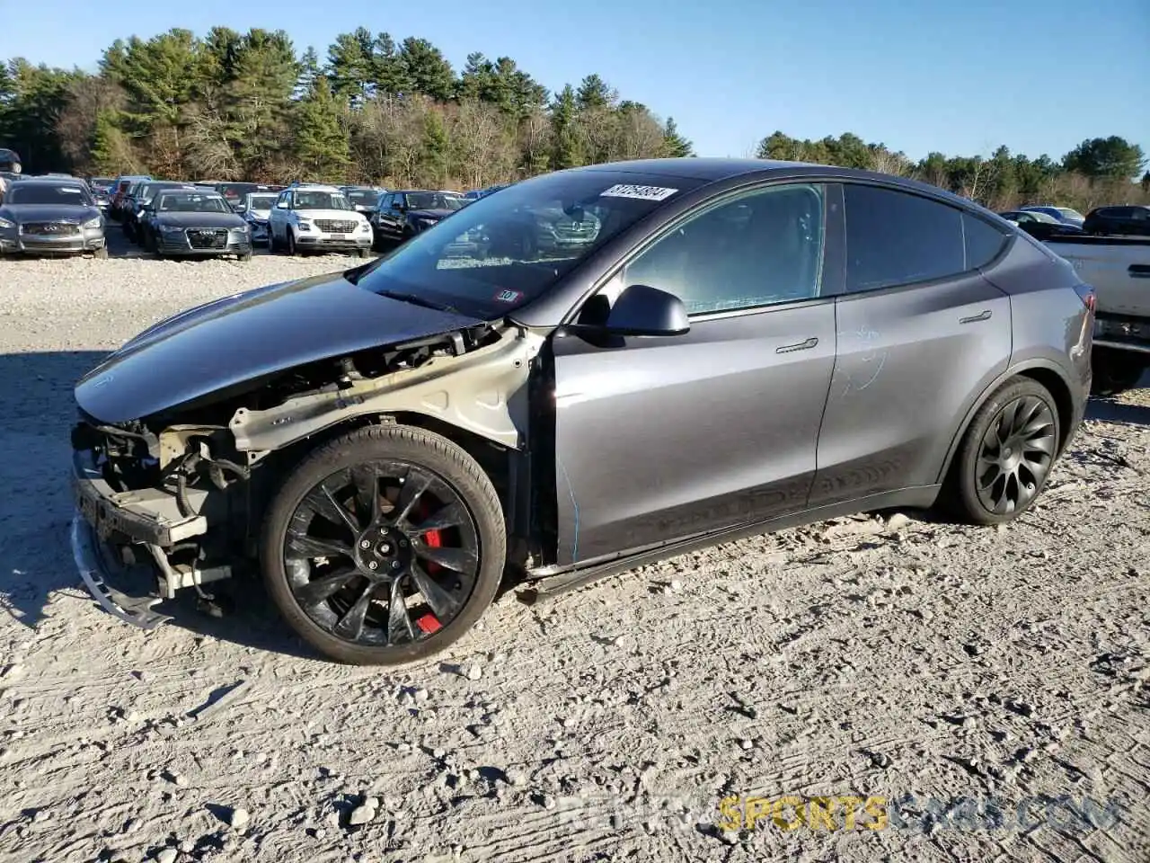 1 Photograph of a damaged car 5YJYGDEE1MF182048 TESLA MODEL Y 2021