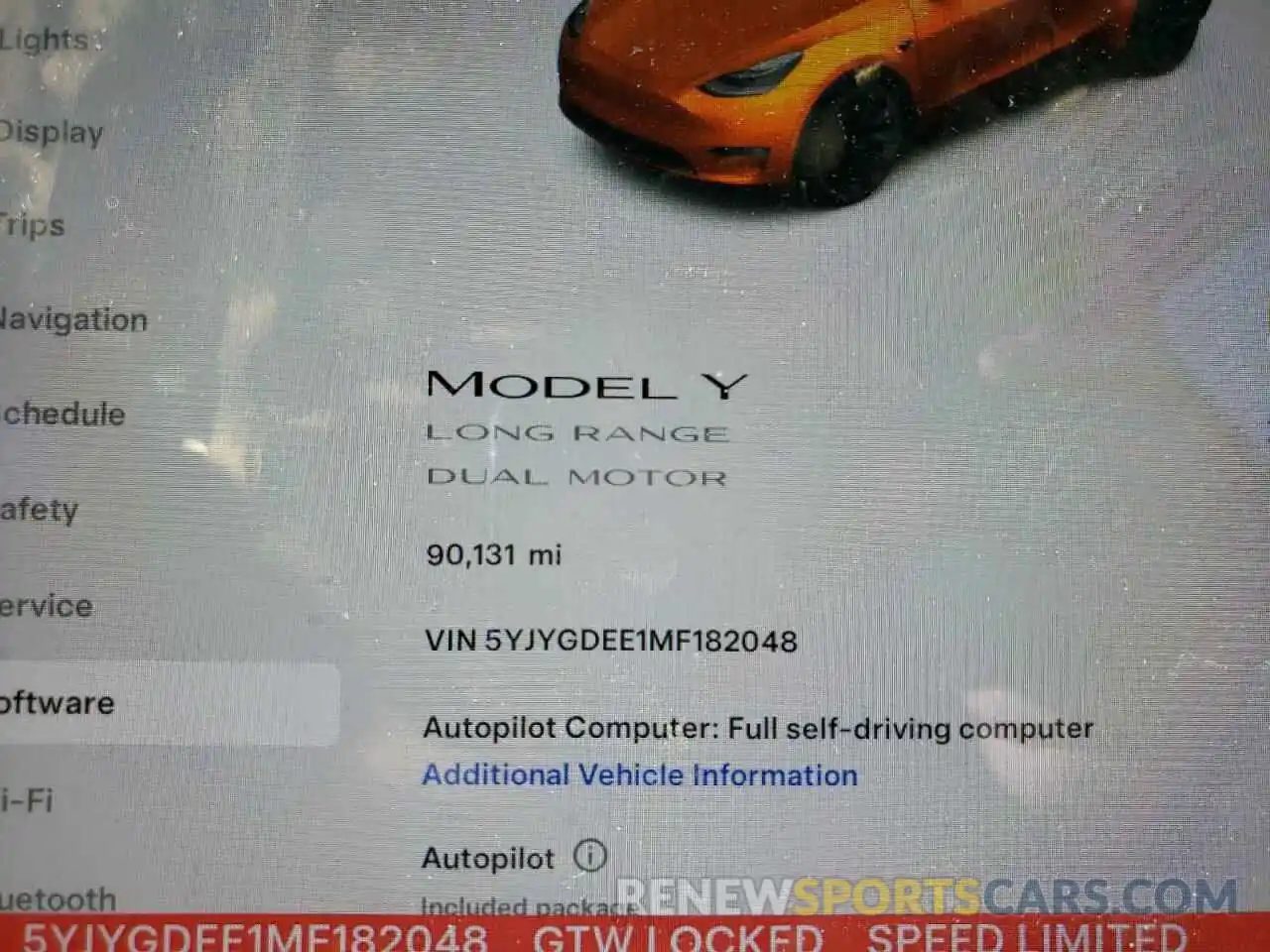 9 Photograph of a damaged car 5YJYGDEE1MF182048 TESLA MODEL Y 2021