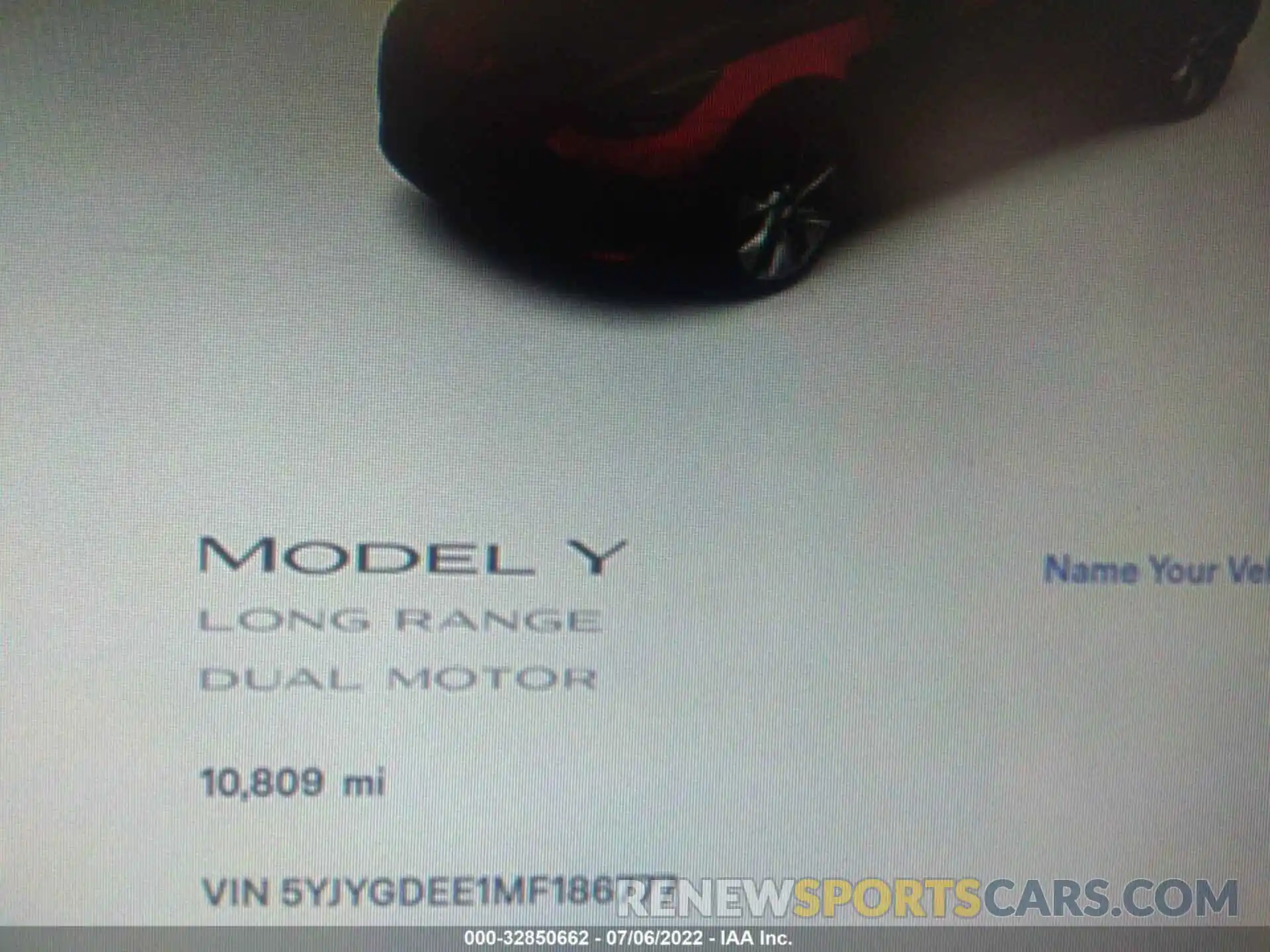 7 Photograph of a damaged car 5YJYGDEE1MF186777 TESLA MODEL Y 2021