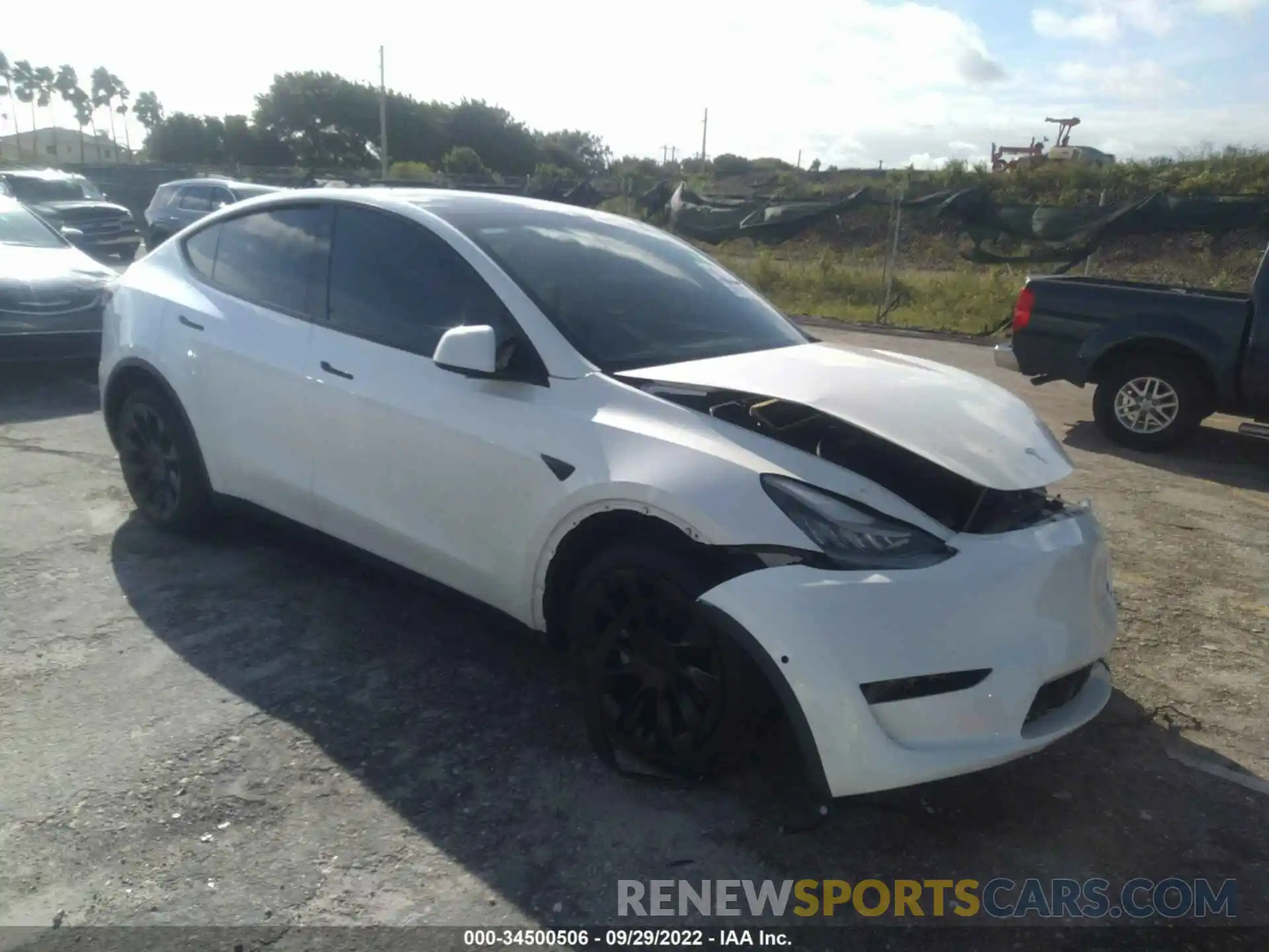 1 Photograph of a damaged car 5YJYGDEE1MF187041 TESLA MODEL Y 2021