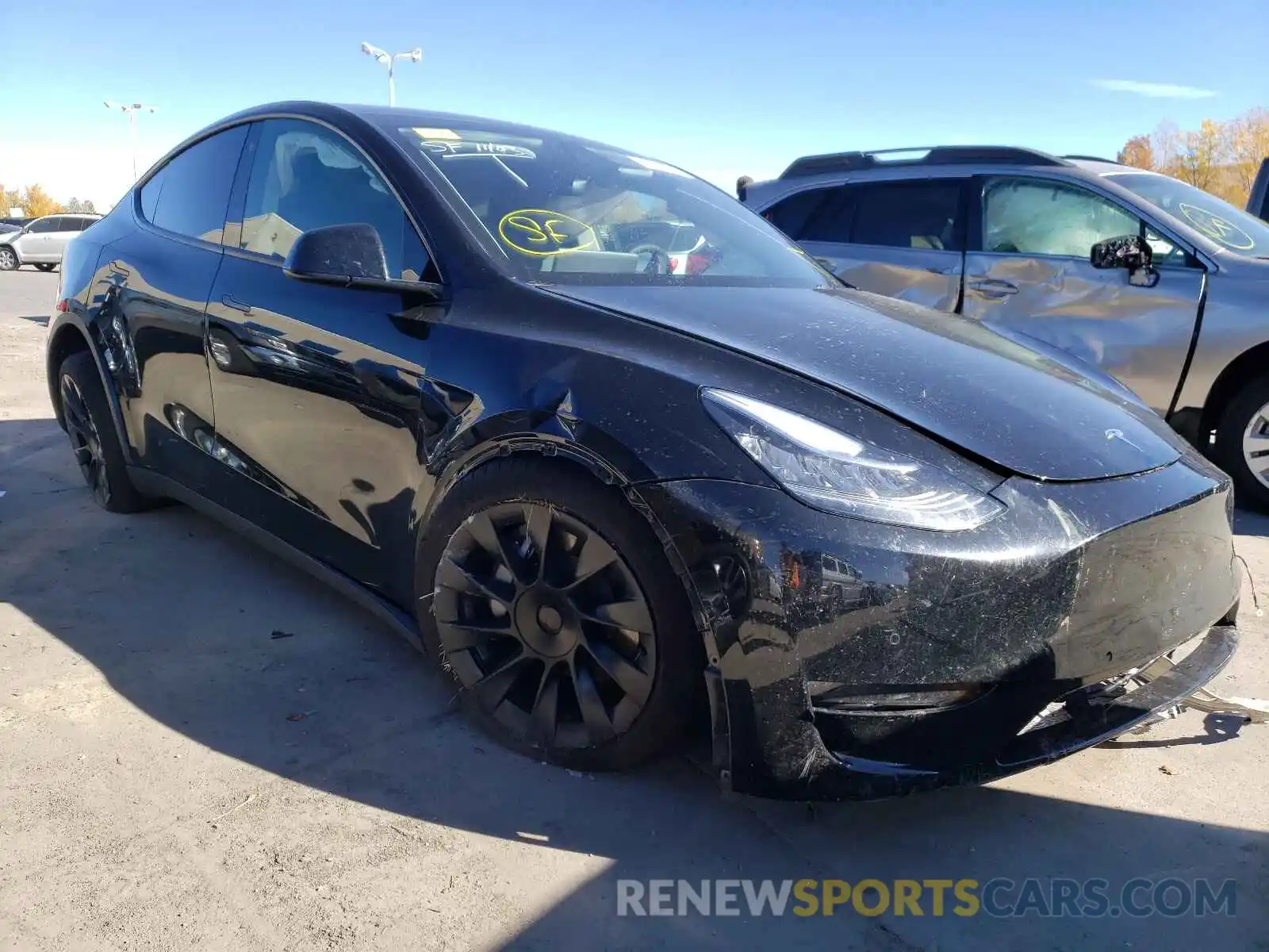 1 Photograph of a damaged car 5YJYGDEE1MF213542 TESLA MODEL Y 2021