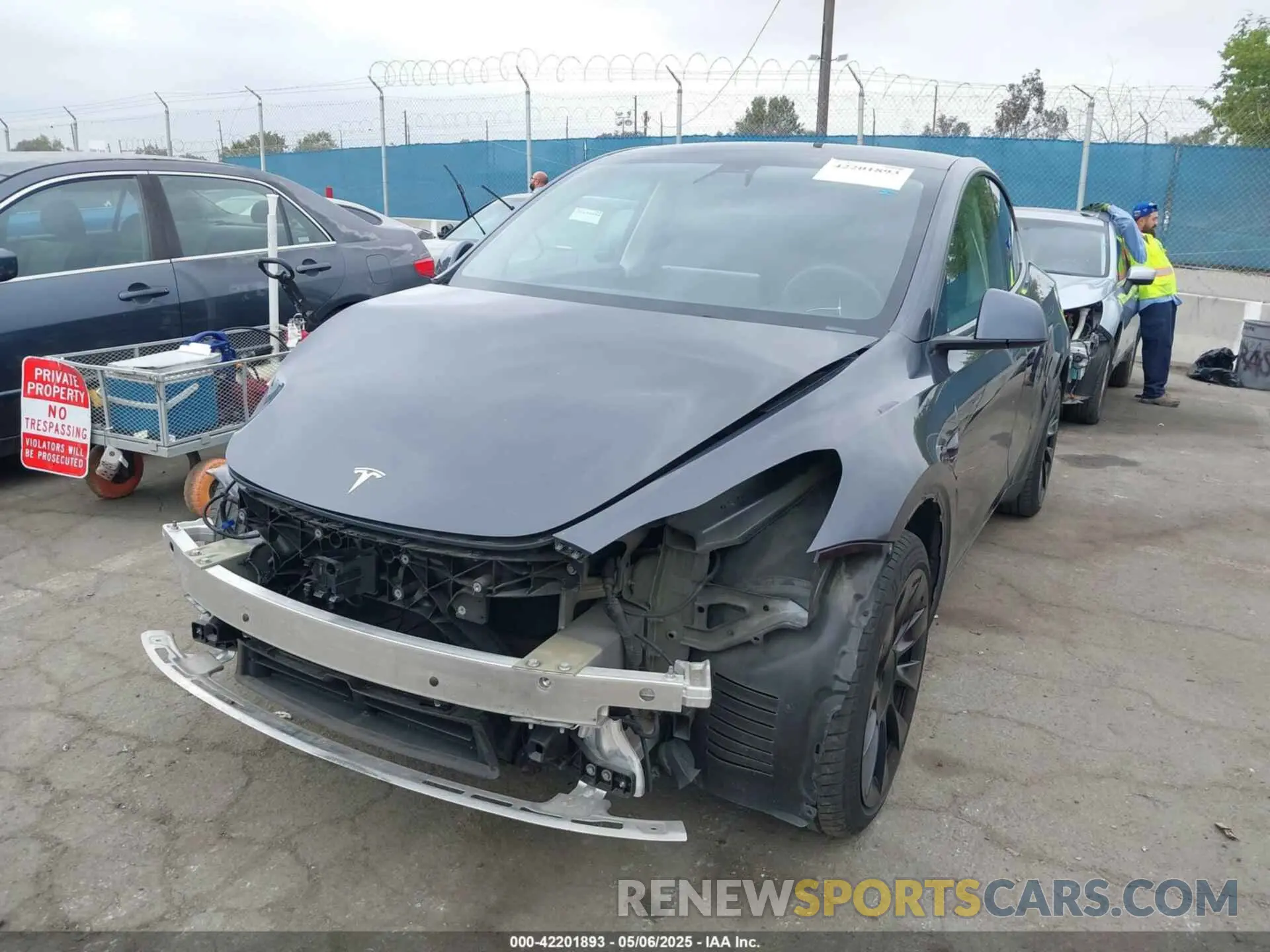 2 Photograph of a damaged car 5YJYGDEE1MF217929 TESLA MODEL Y 2021