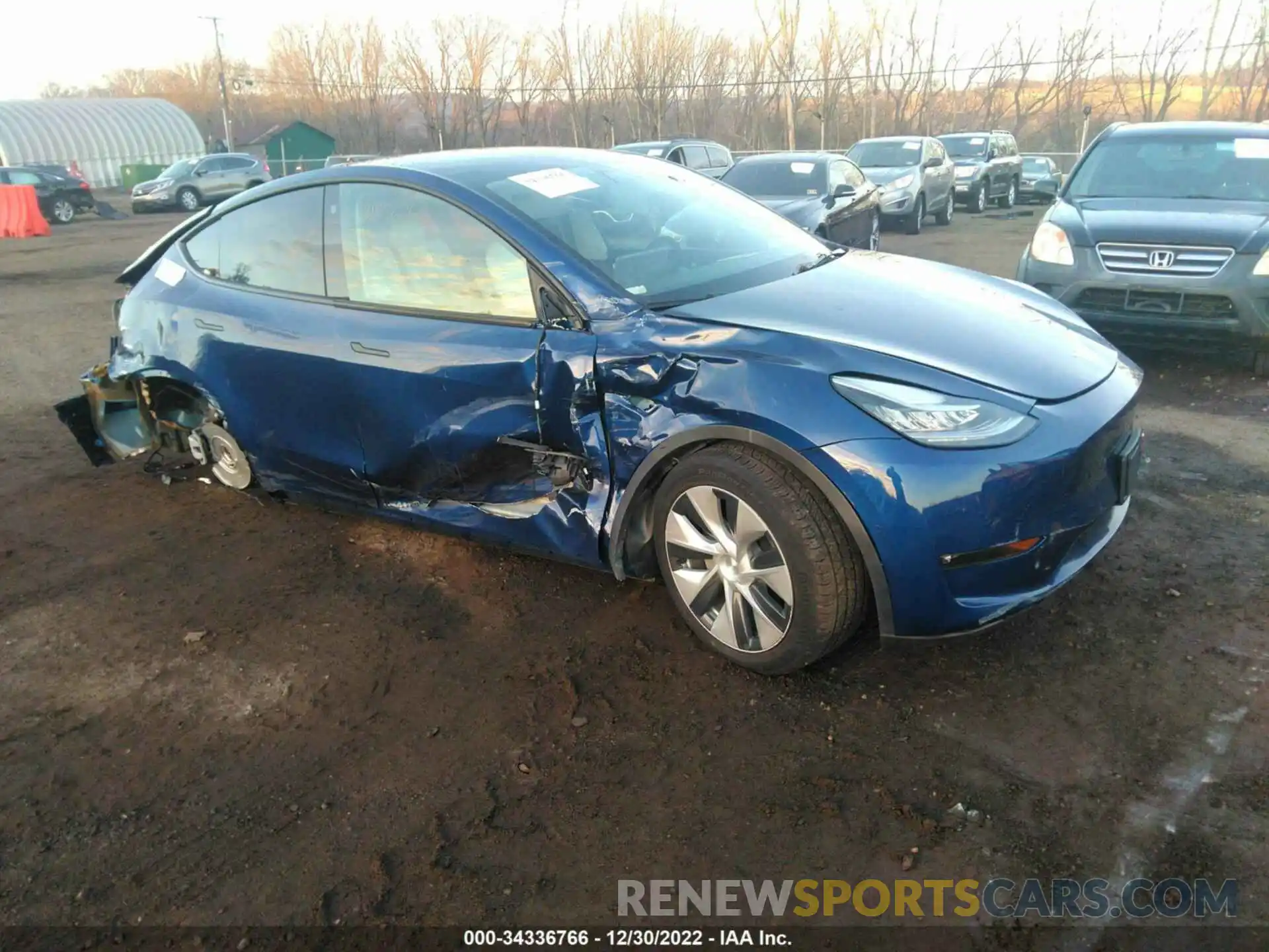 1 Photograph of a damaged car 5YJYGDEE1MF228851 TESLA MODEL Y 2021