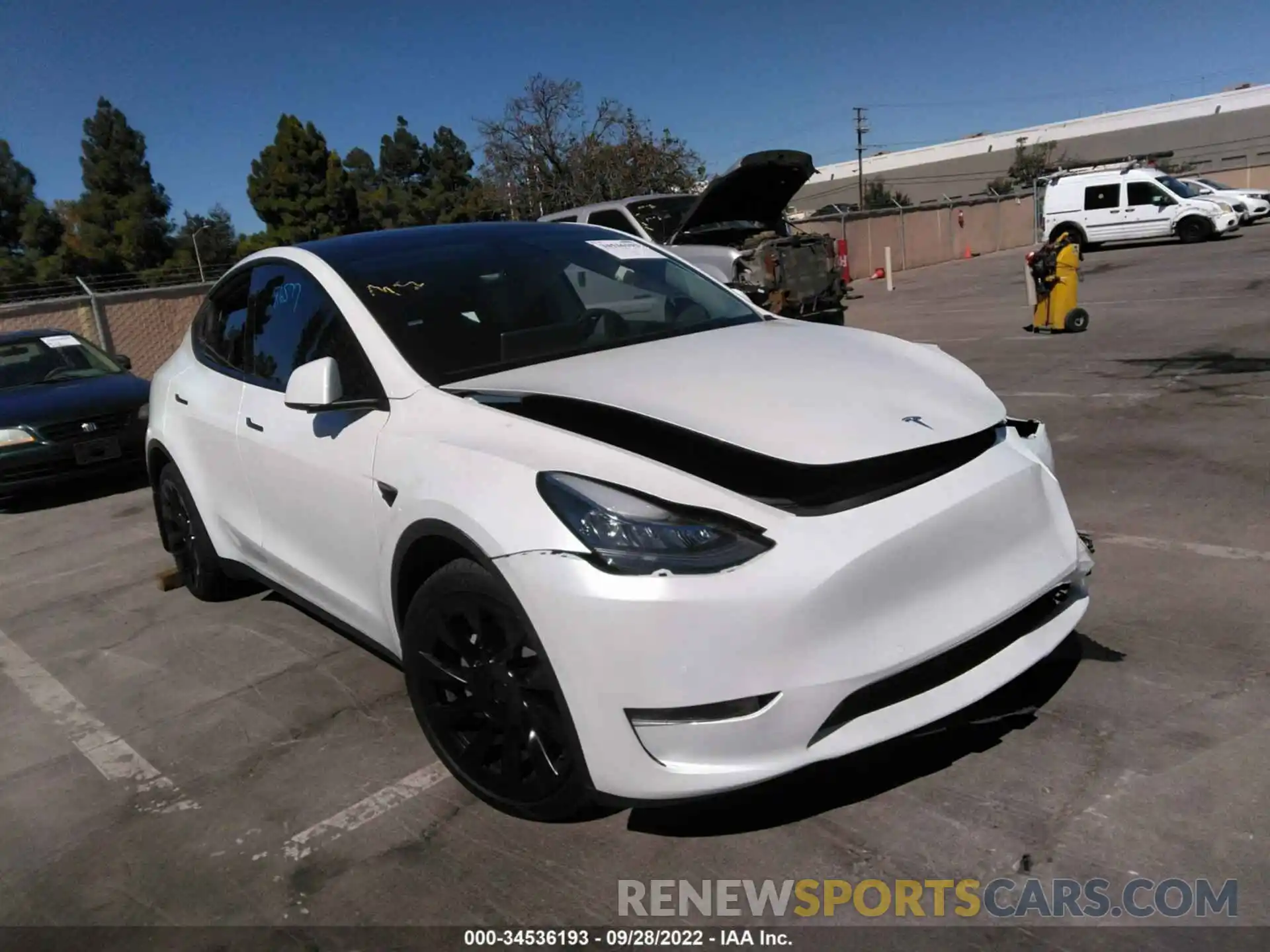 1 Photograph of a damaged car 5YJYGDEE1MF231961 TESLA MODEL Y 2021