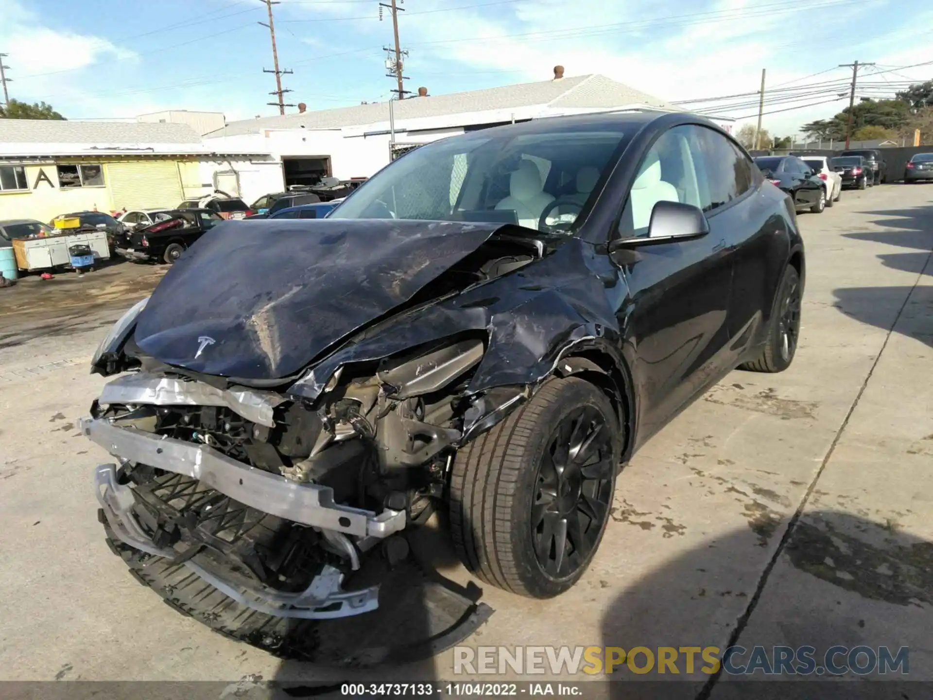 2 Photograph of a damaged car 5YJYGDEE1MF243186 TESLA MODEL Y 2021