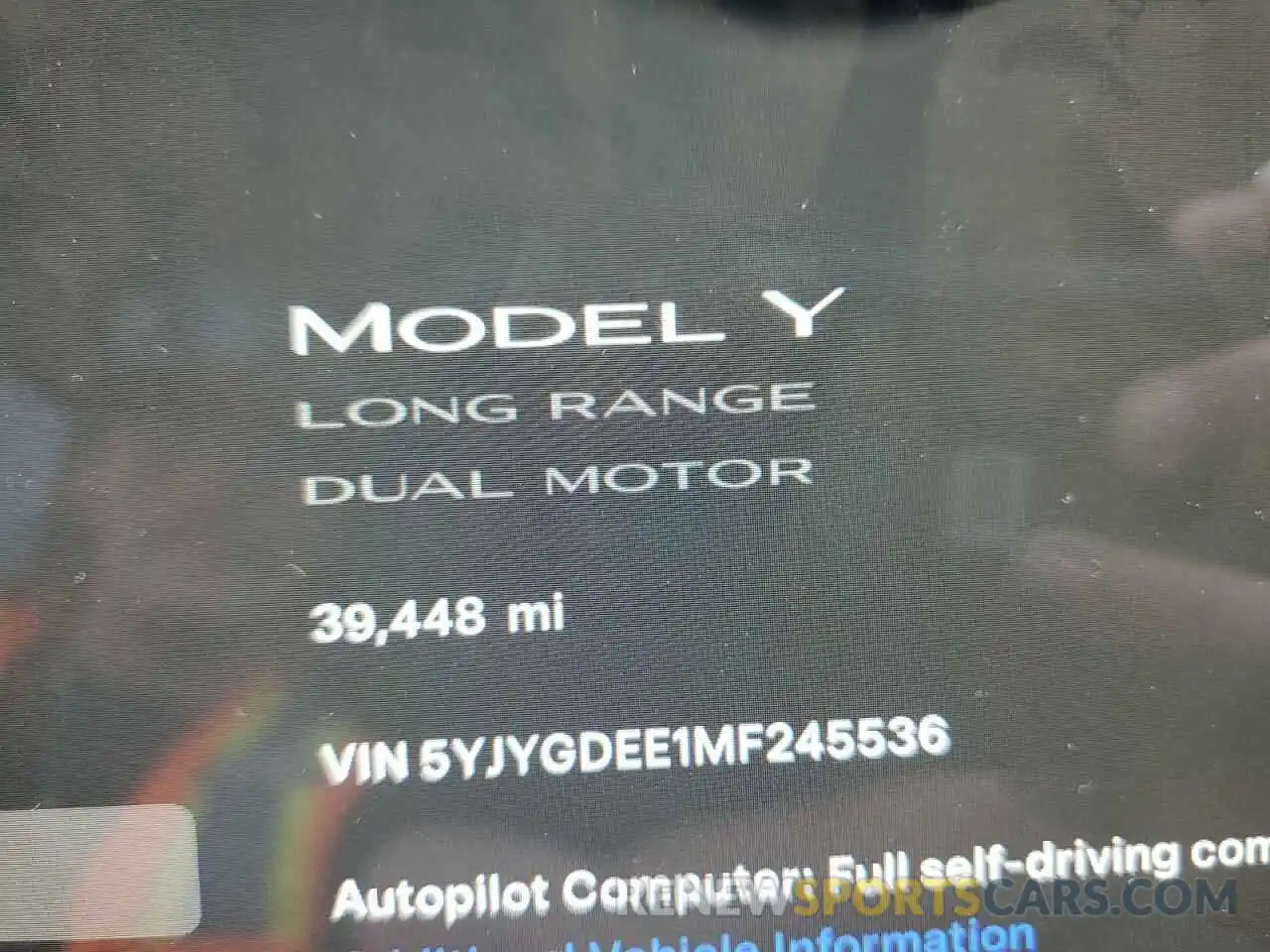 9 Photograph of a damaged car 5YJYGDEE1MF245536 TESLA MODEL Y 2021