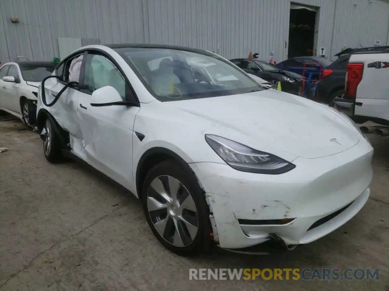 1 Photograph of a damaged car 5YJYGDEE1MF251515 TESLA MODEL Y 2021