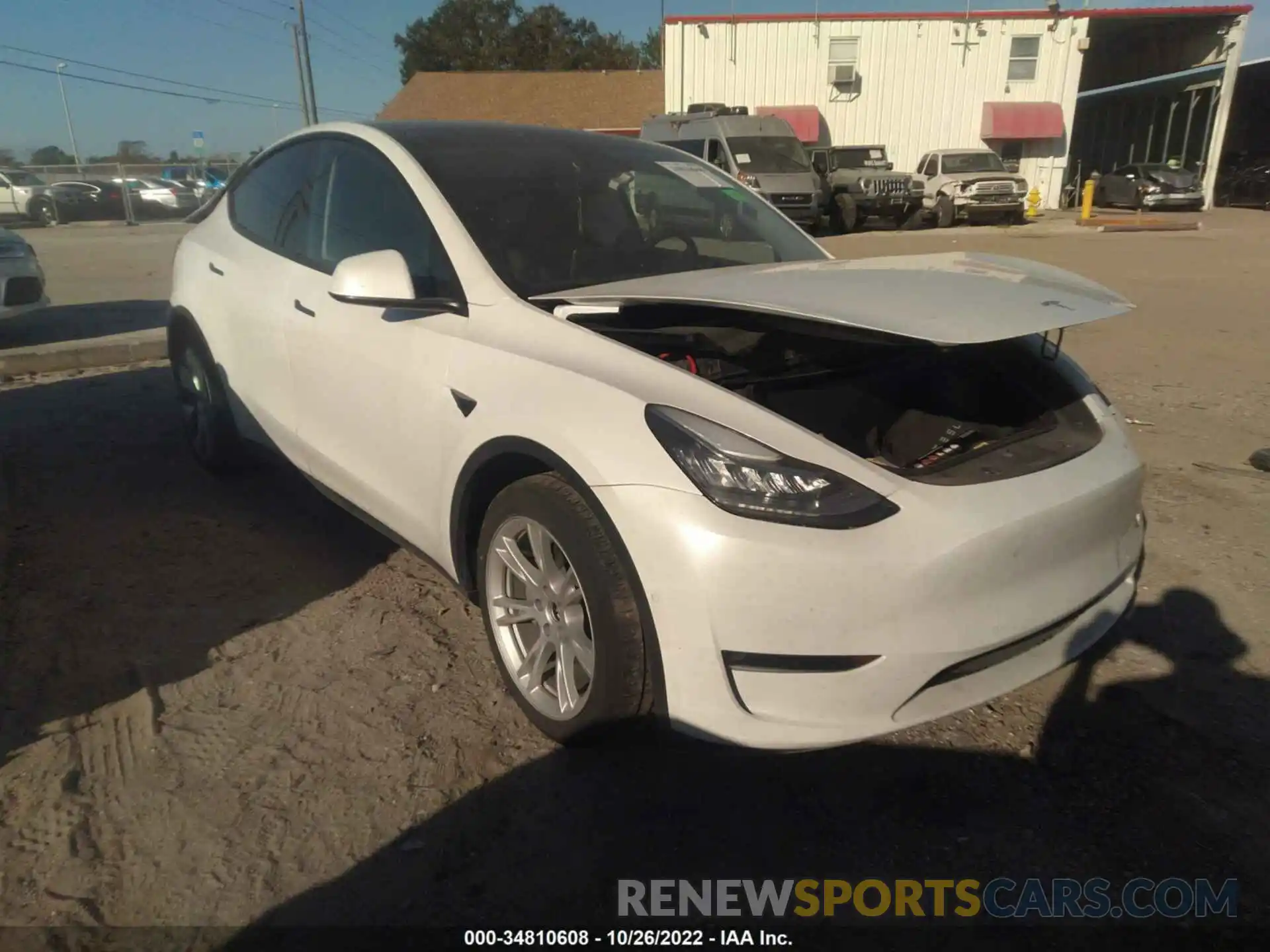 1 Photograph of a damaged car 5YJYGDEE1MF263129 TESLA MODEL Y 2021