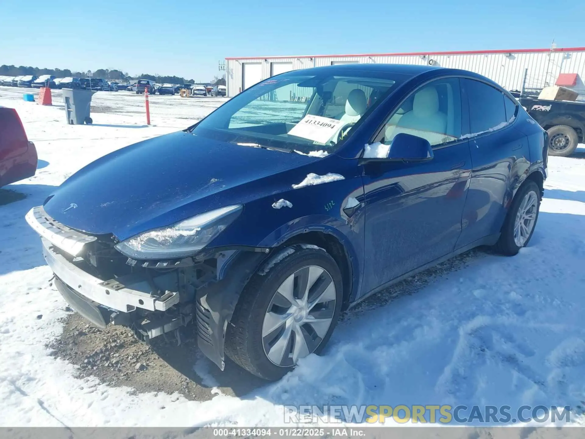 2 Photograph of a damaged car 5YJYGDEE1MF263549 TESLA MODEL Y 2021