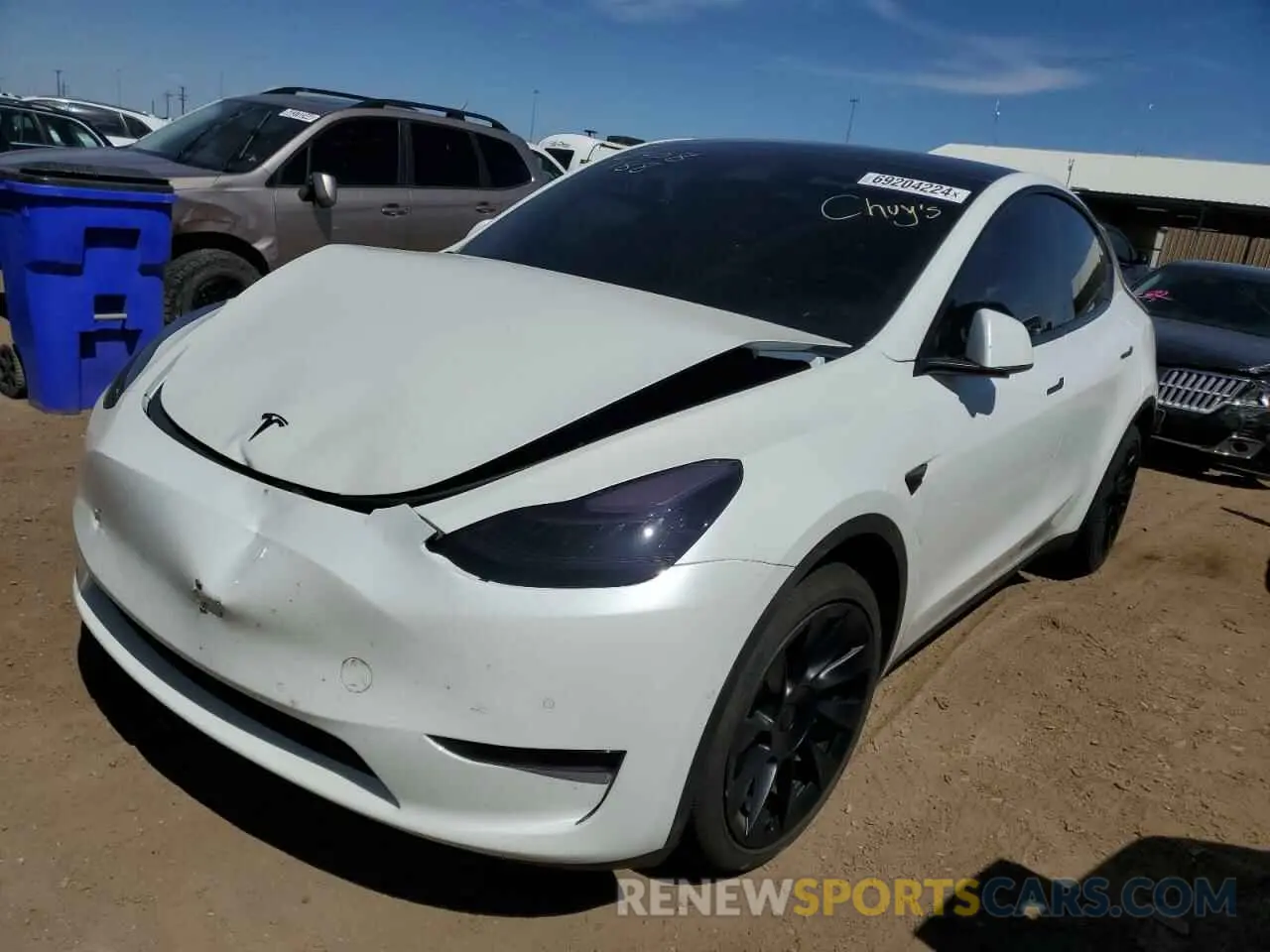 1 Photograph of a damaged car 5YJYGDEE1MF265074 TESLA MODEL Y 2021