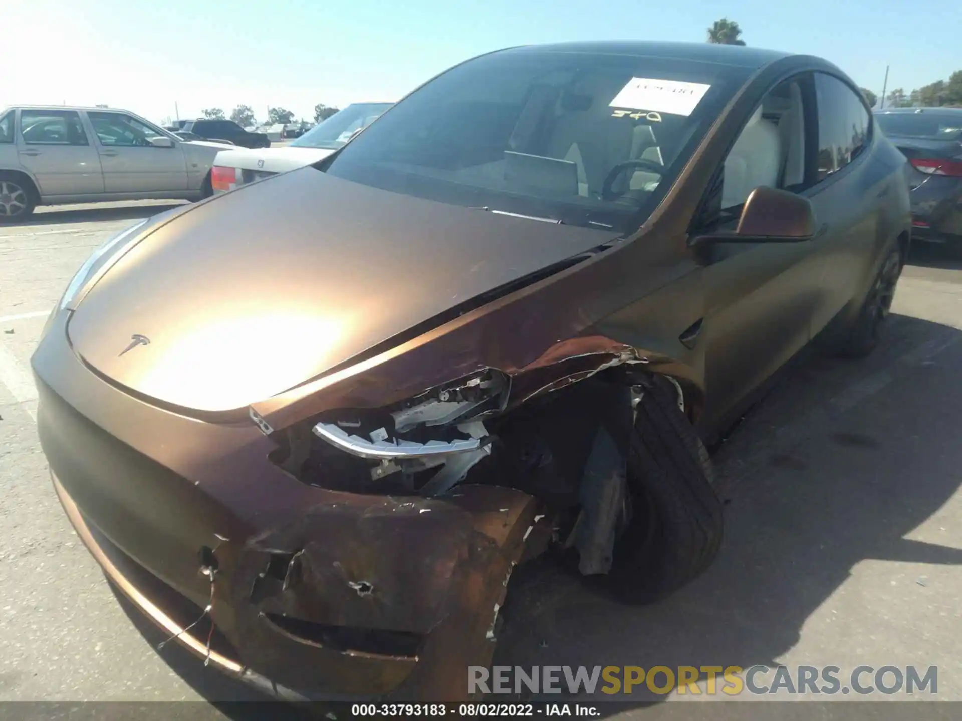 2 Photograph of a damaged car 5YJYGDEE1MF269819 TESLA MODEL Y 2021