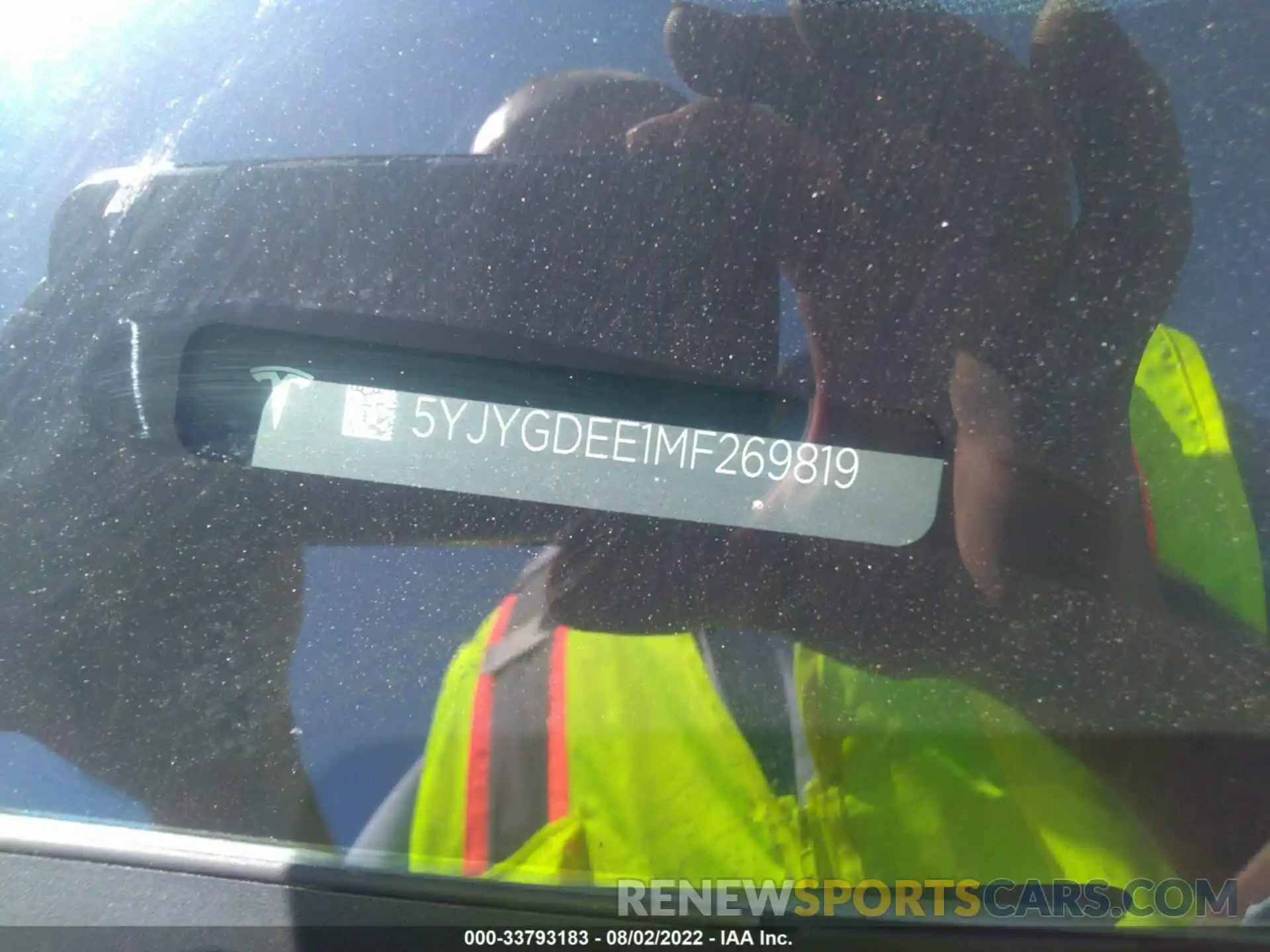 9 Photograph of a damaged car 5YJYGDEE1MF269819 TESLA MODEL Y 2021