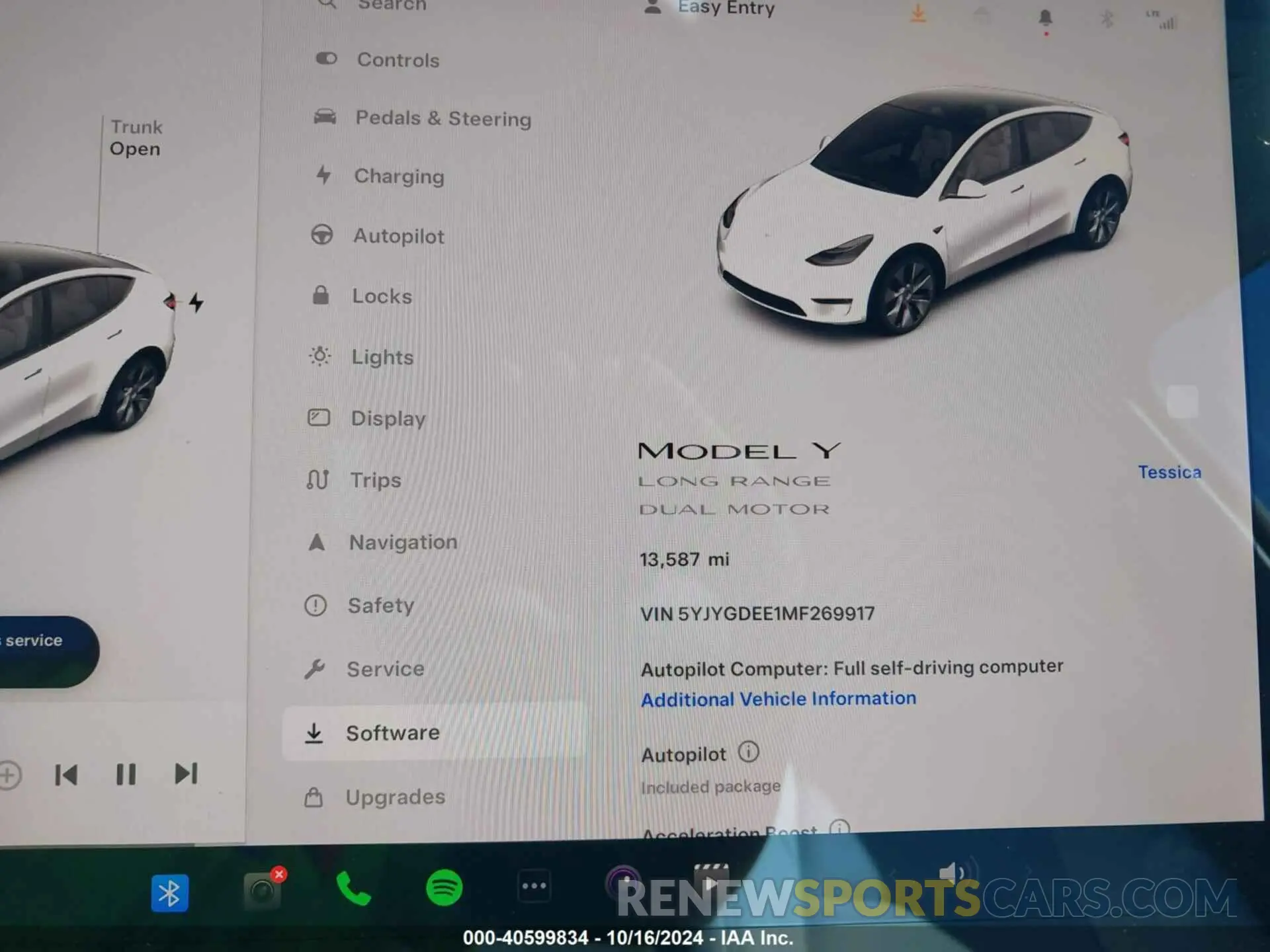 7 Photograph of a damaged car 5YJYGDEE1MF269917 TESLA MODEL Y 2021