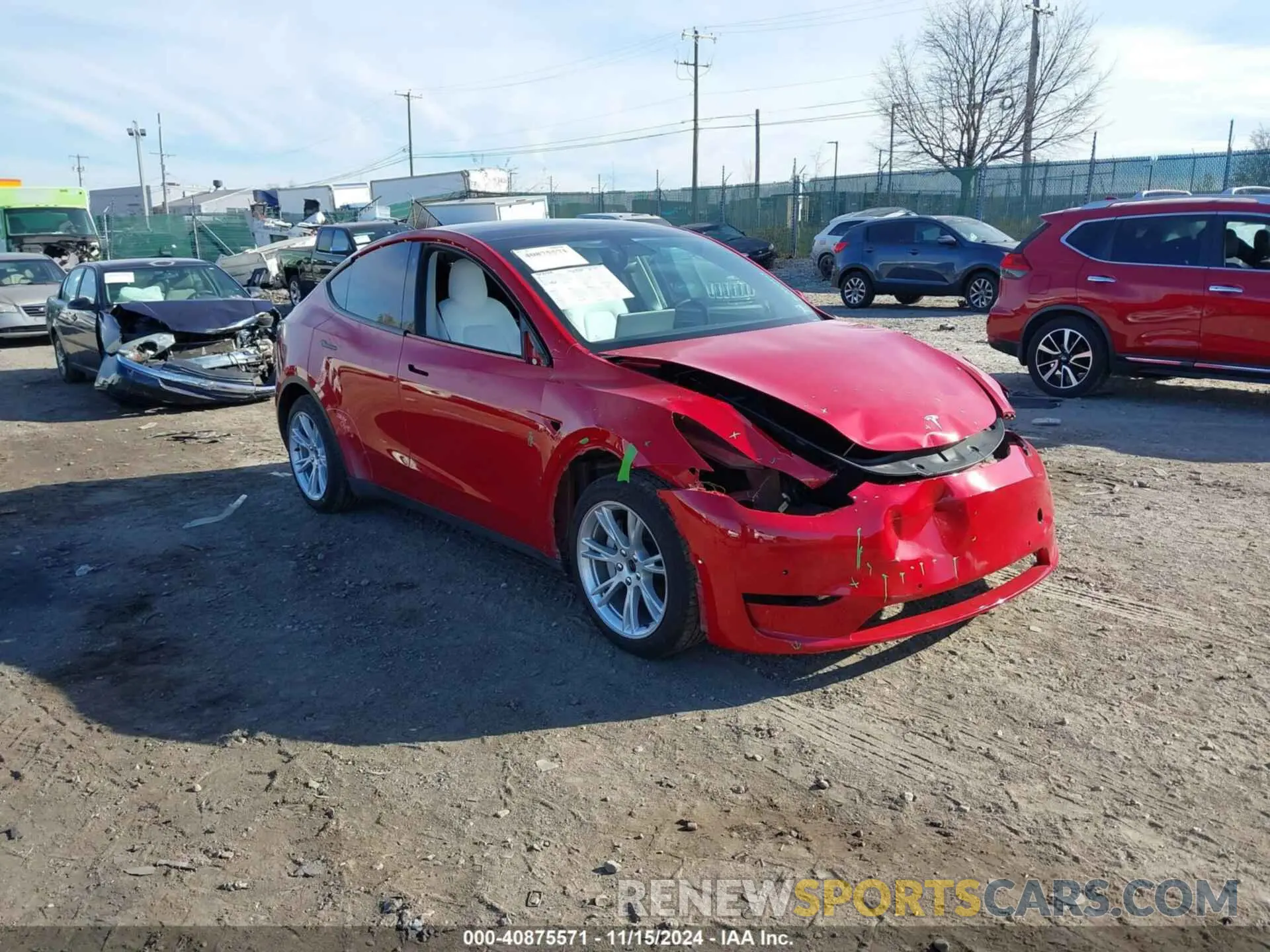 1 Photograph of a damaged car 5YJYGDEE1MF270646 TESLA MODEL Y 2021