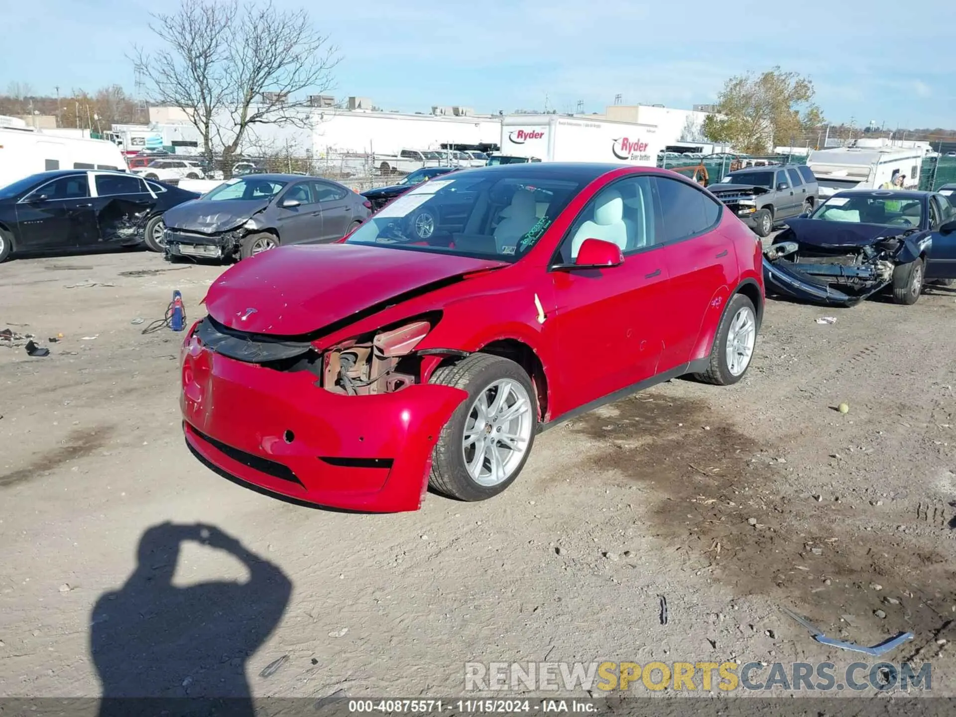 2 Photograph of a damaged car 5YJYGDEE1MF270646 TESLA MODEL Y 2021