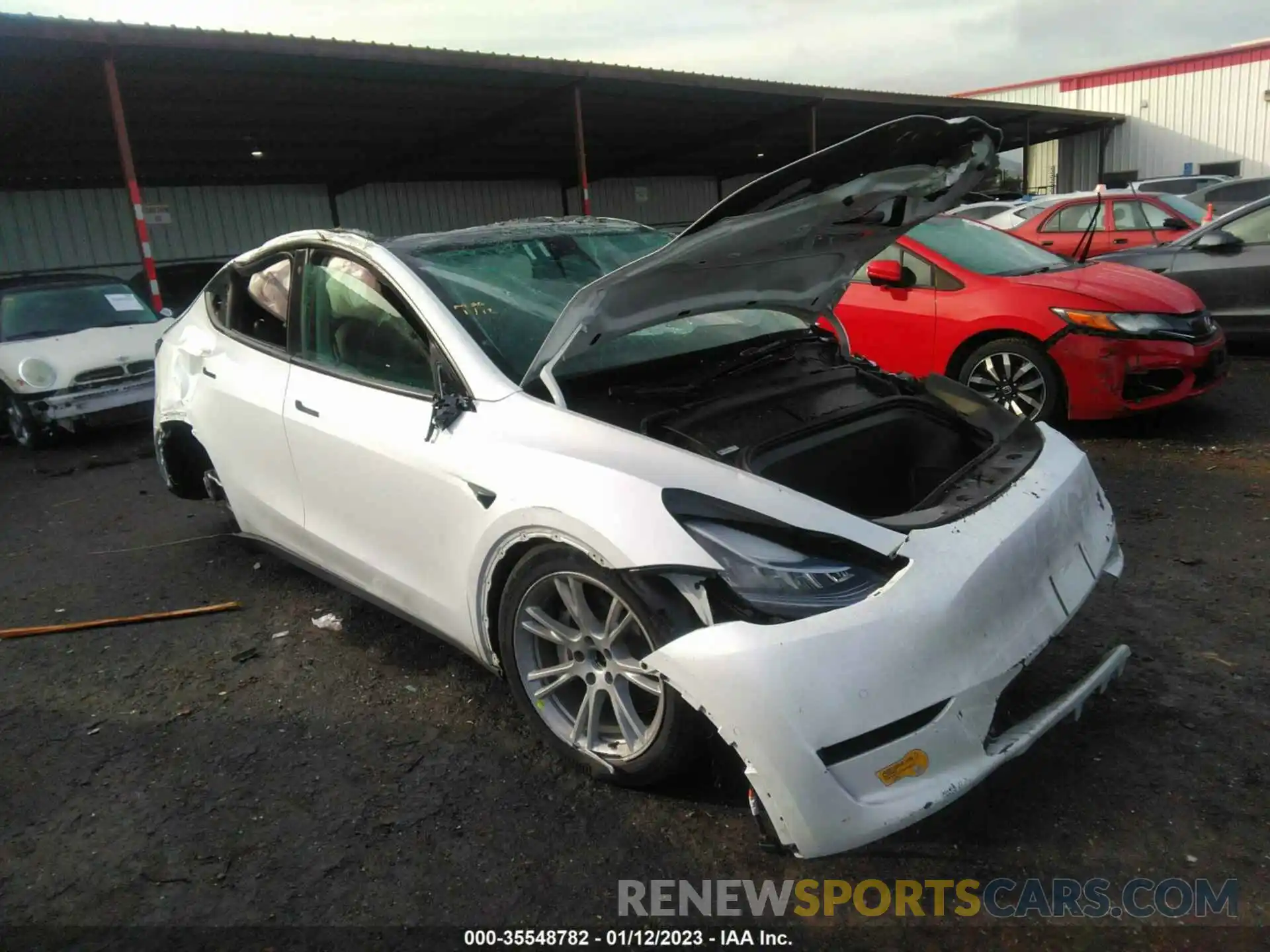 1 Photograph of a damaged car 5YJYGDEE1MF274003 TESLA MODEL Y 2021