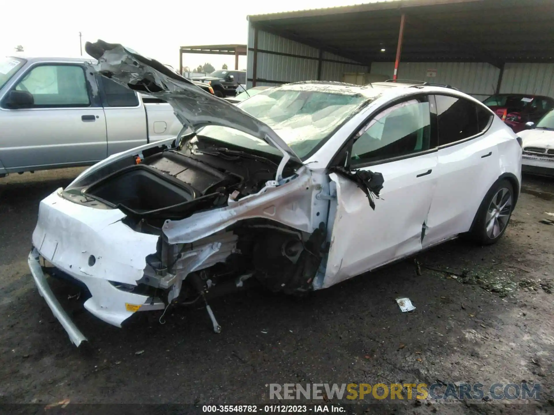 2 Photograph of a damaged car 5YJYGDEE1MF274003 TESLA MODEL Y 2021