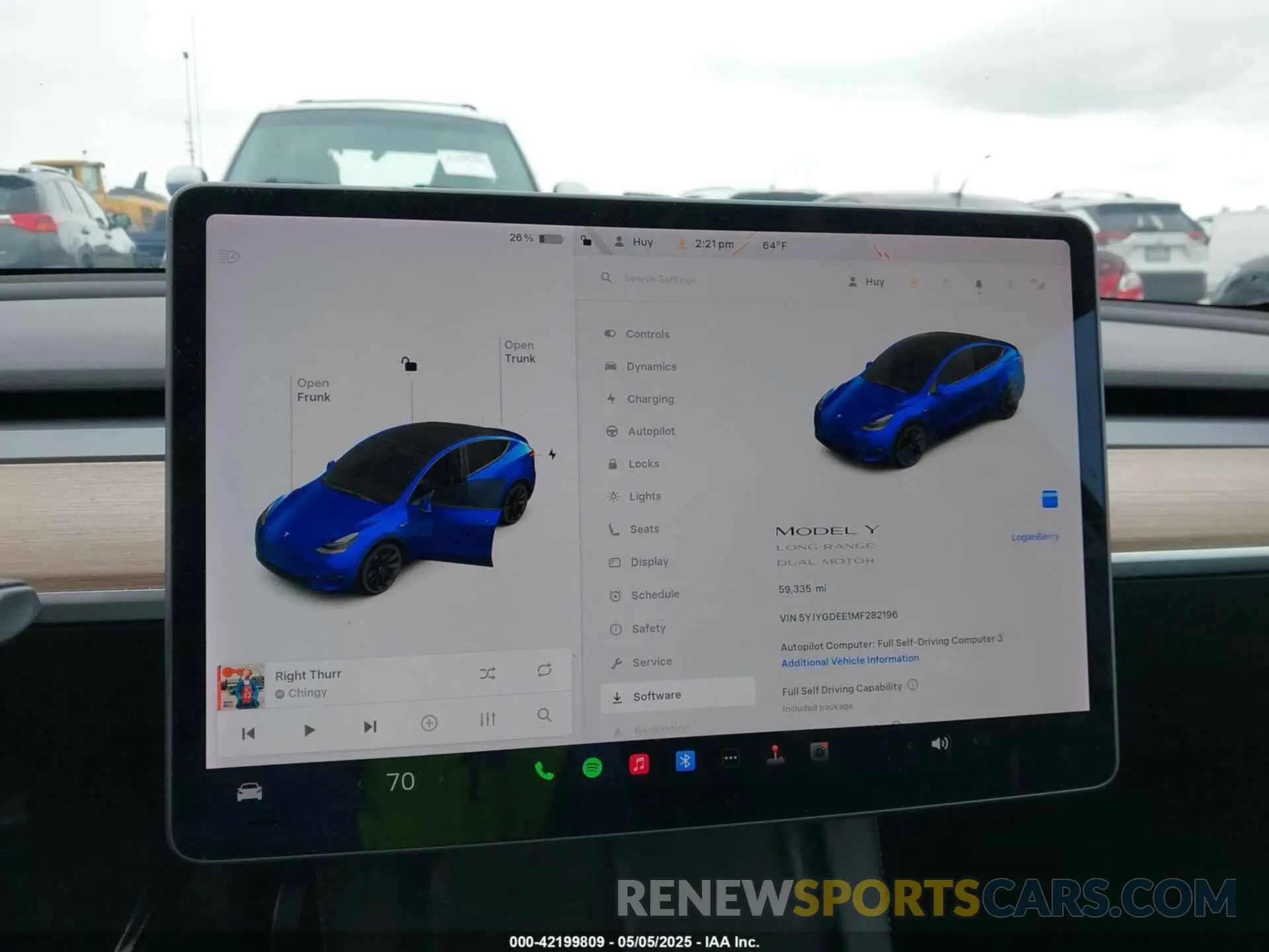 19 Photograph of a damaged car 5YJYGDEE1MF282196 TESLA MODEL Y 2021