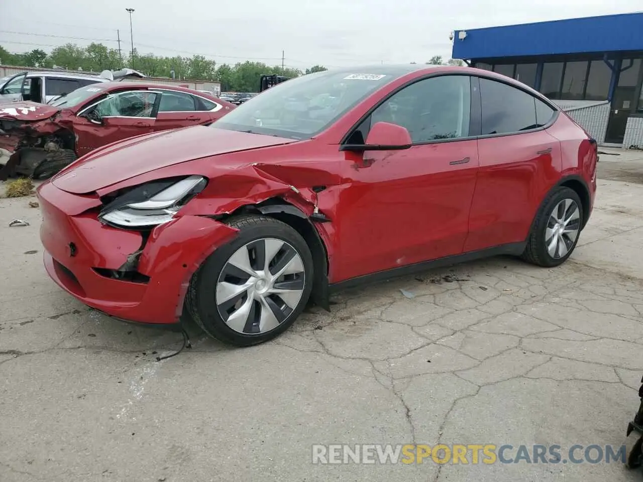 1 Photograph of a damaged car 5YJYGDEE1MF285454 TESLA MODEL Y 2021
