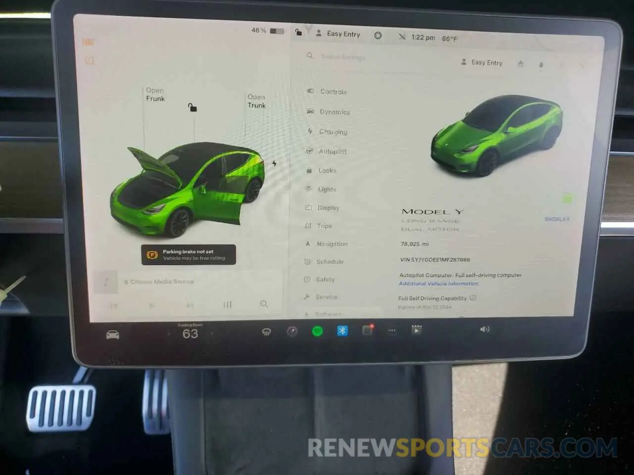 9 Photograph of a damaged car 5YJYGDEE1MF287866 TESLA MODEL Y 2021