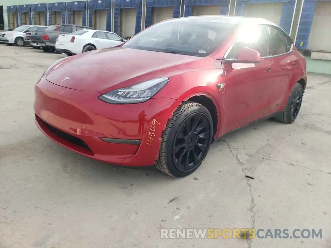 2 Photograph of a damaged car 5YJYGDEE2MF062386 TESLA MODEL Y 2021