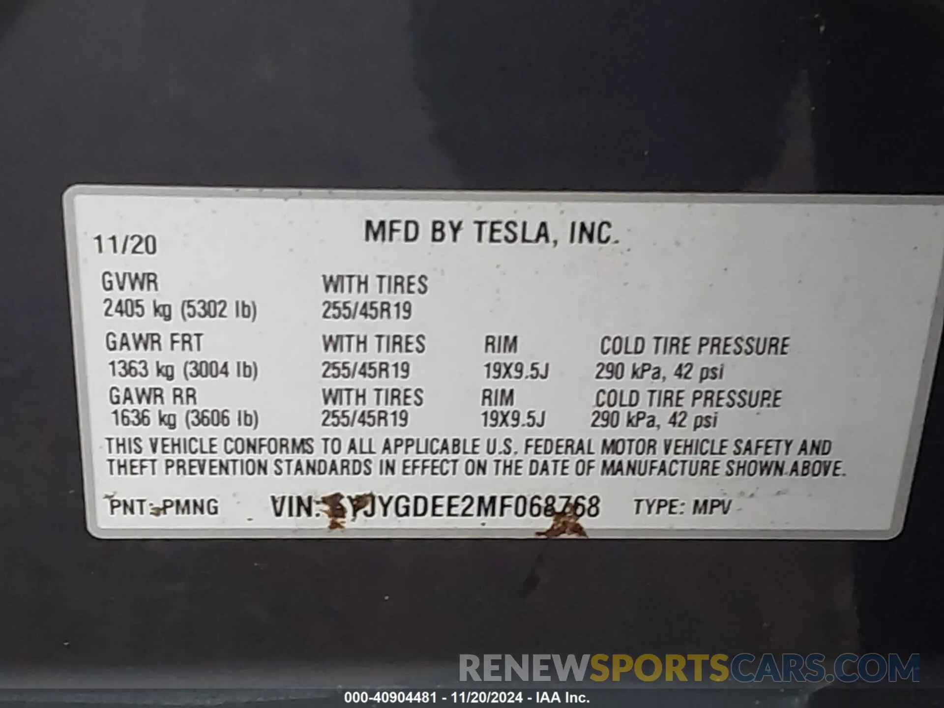 9 Photograph of a damaged car 5YJYGDEE2MF068768 TESLA MODEL Y 2021