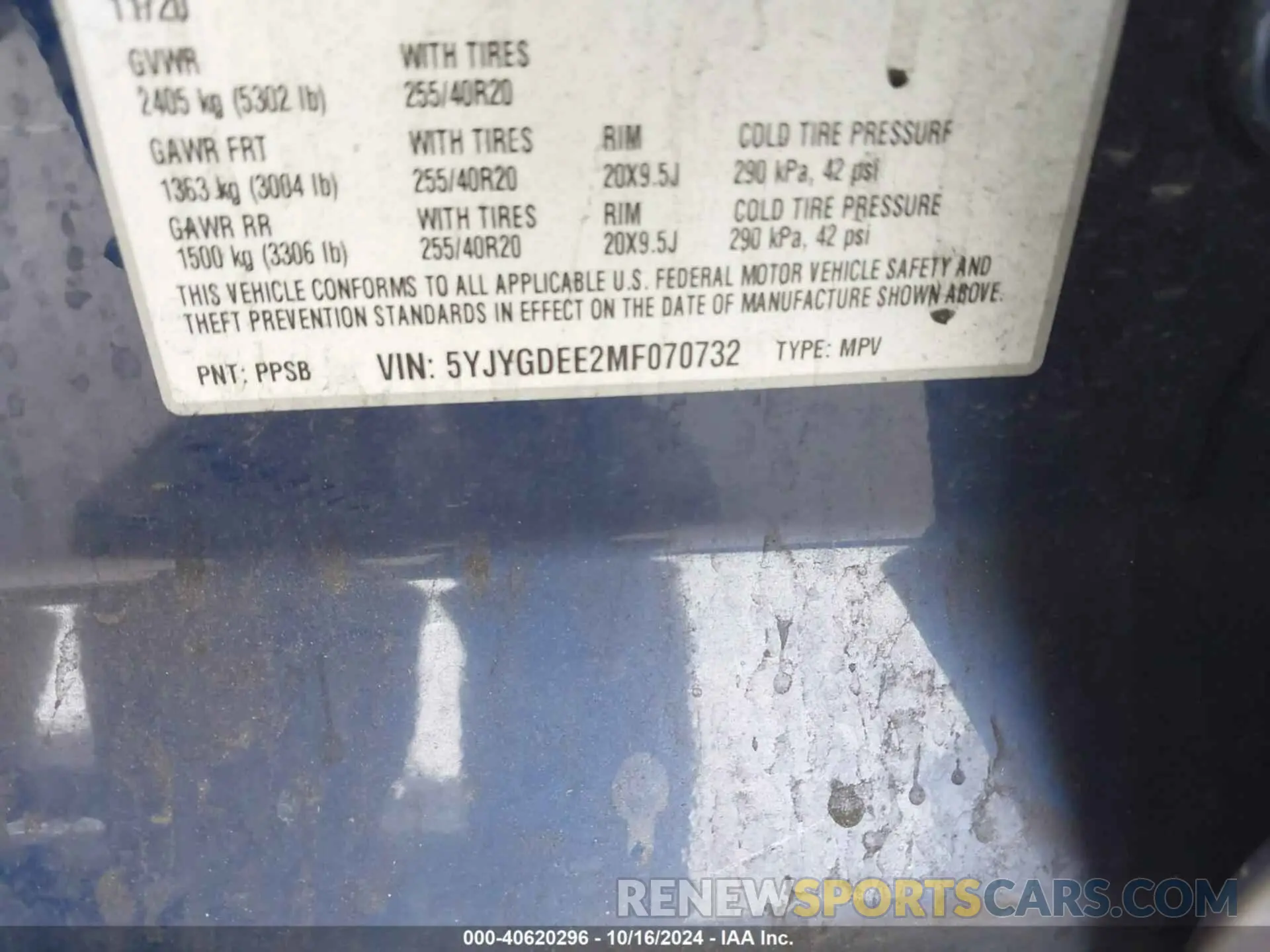 9 Photograph of a damaged car 5YJYGDEE2MF070732 TESLA MODEL Y 2021