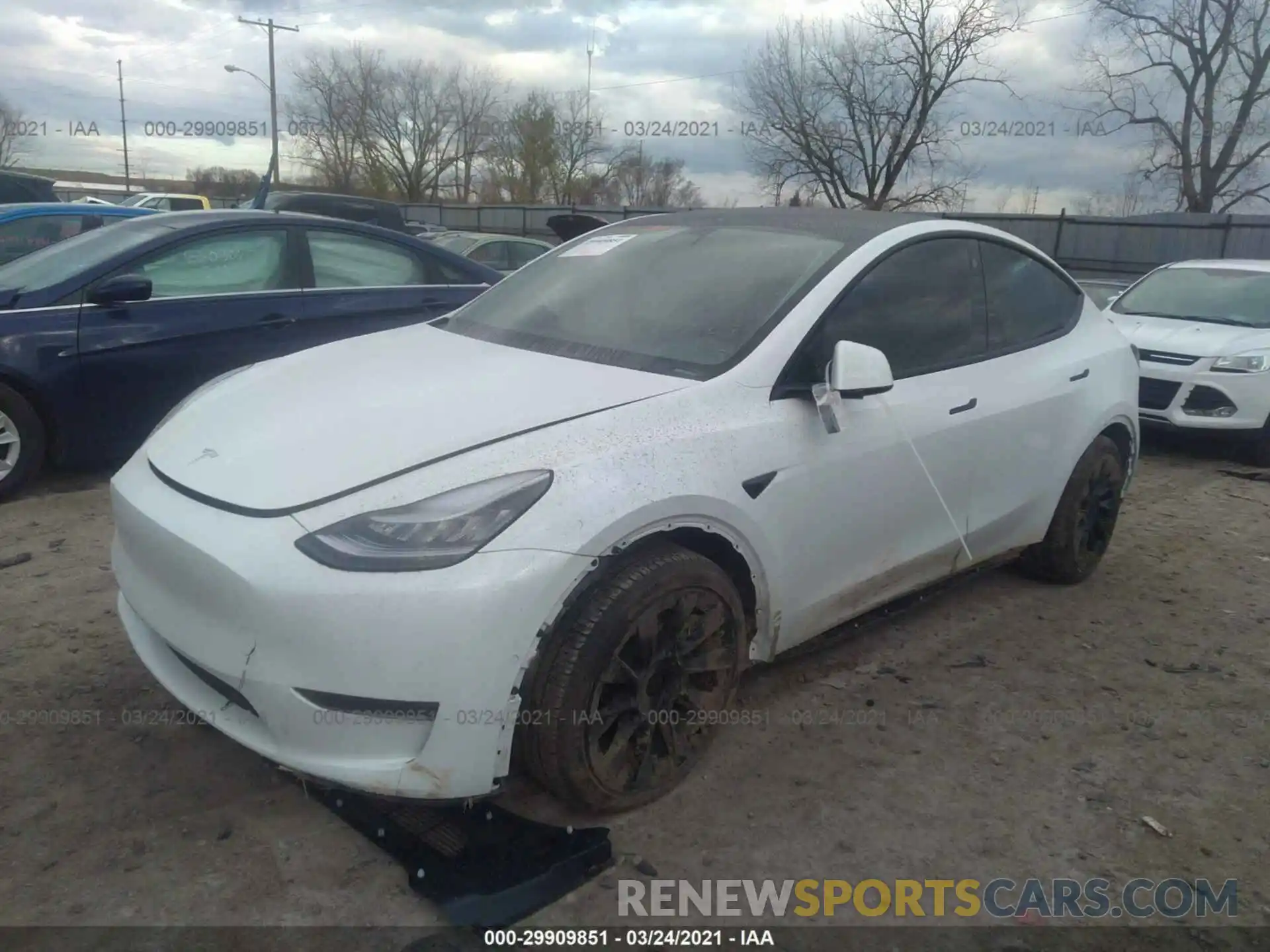 2 Photograph of a damaged car 5YJYGDEE2MF072383 TESLA MODEL Y 2021