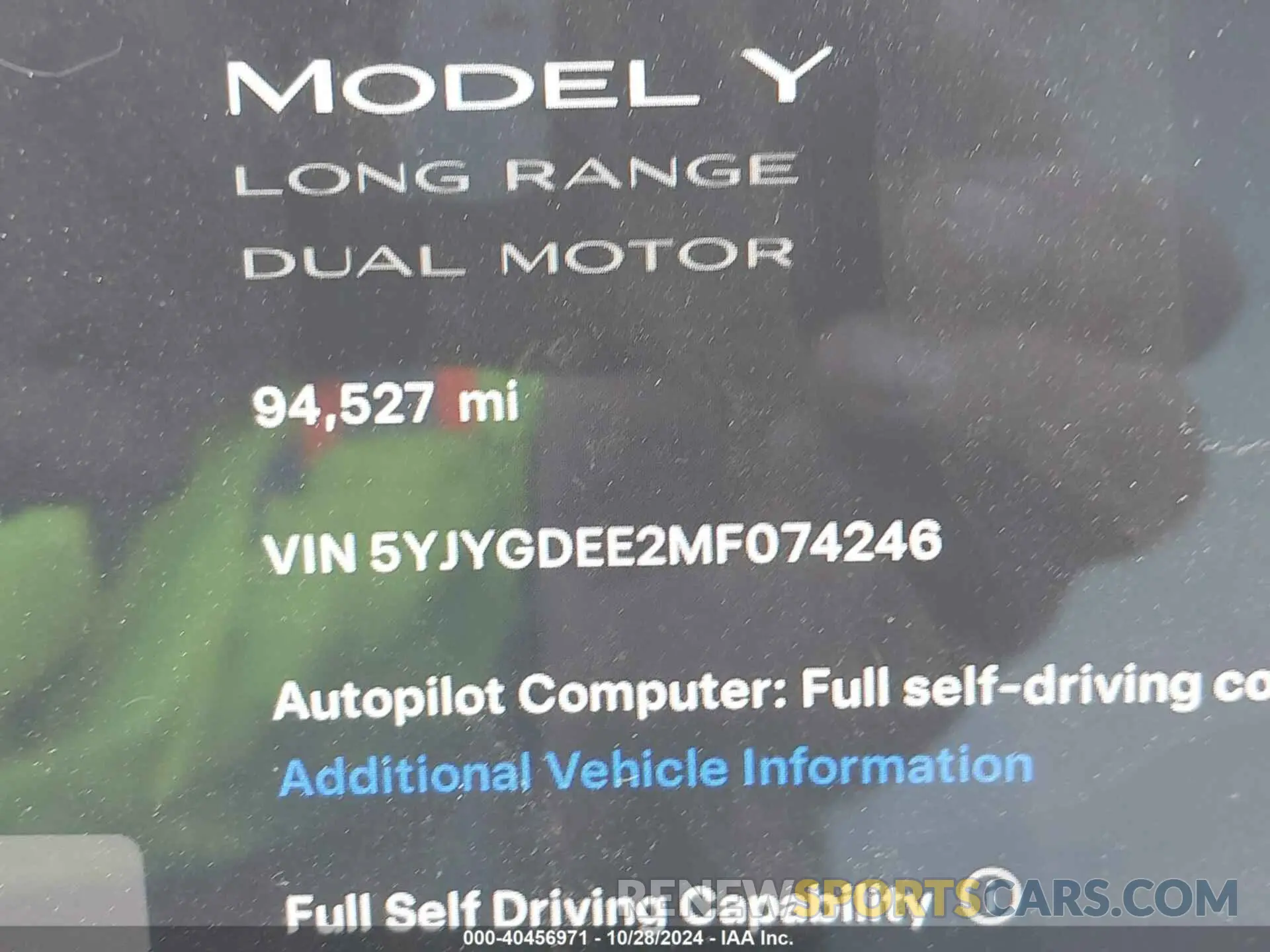 14 Photograph of a damaged car 5YJYGDEE2MF074246 TESLA MODEL Y 2021