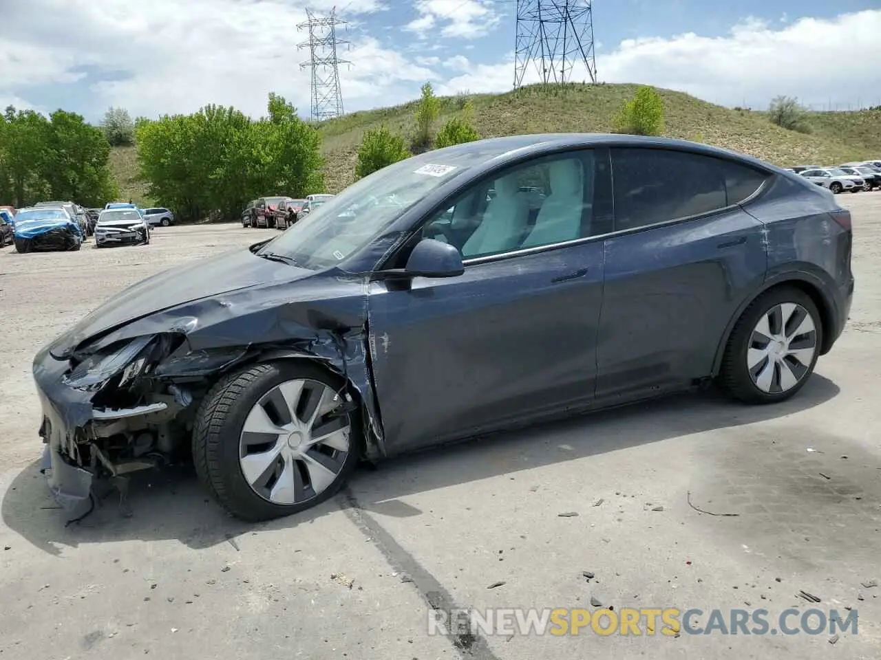 1 Photograph of a damaged car 5YJYGDEE2MF075932 TESLA MODEL Y 2021
