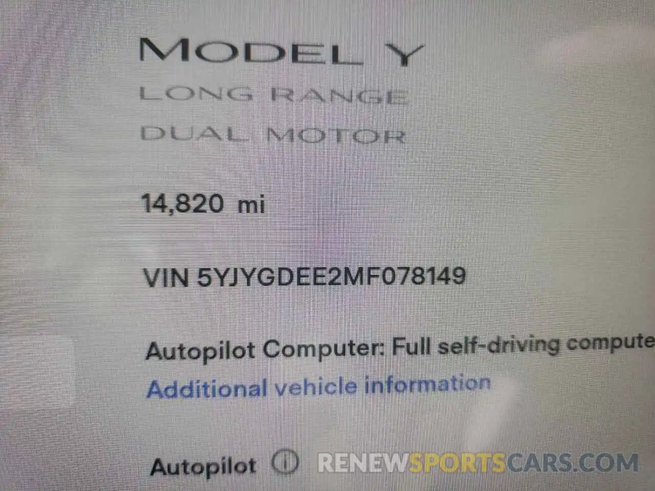 10 Photograph of a damaged car 5YJYGDEE2MF078149 TESLA MODEL Y 2021