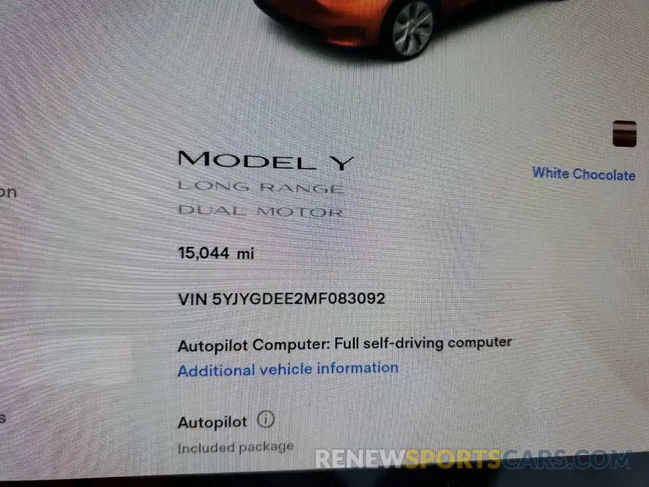 8 Photograph of a damaged car 5YJYGDEE2MF083092 TESLA MODEL Y 2021