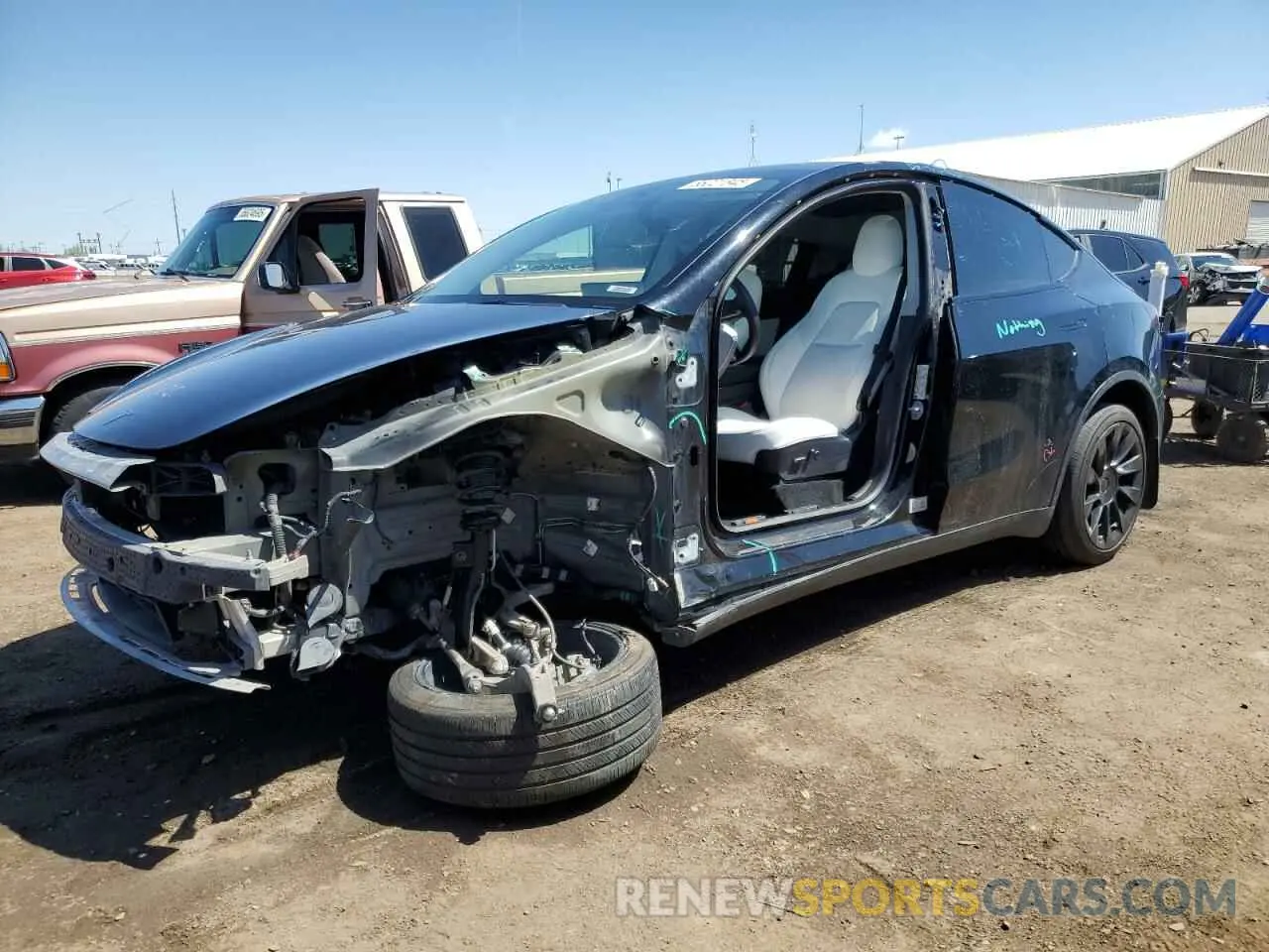 1 Photograph of a damaged car 5YJYGDEE2MF088678 TESLA MODEL Y 2021