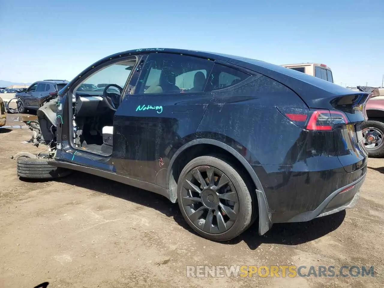 2 Photograph of a damaged car 5YJYGDEE2MF088678 TESLA MODEL Y 2021