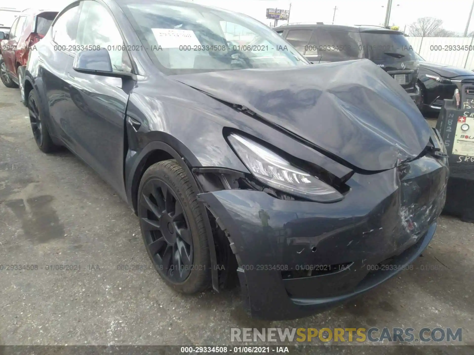 1 Photograph of a damaged car 5YJYGDEE2MF092875 TESLA MODEL Y 2021