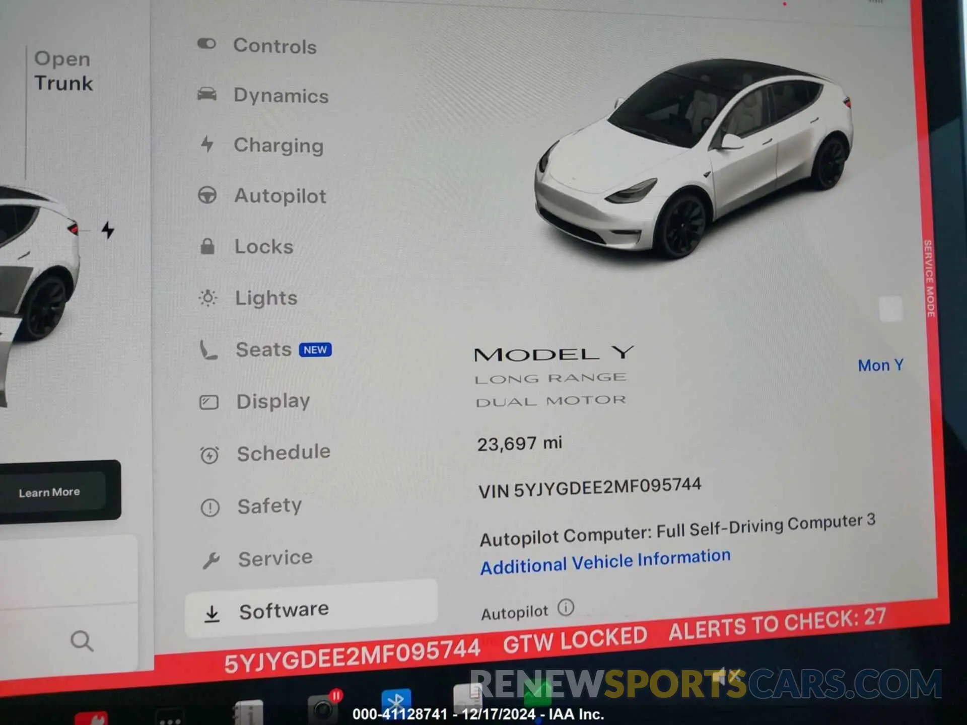7 Photograph of a damaged car 5YJYGDEE2MF095744 TESLA MODEL Y 2021