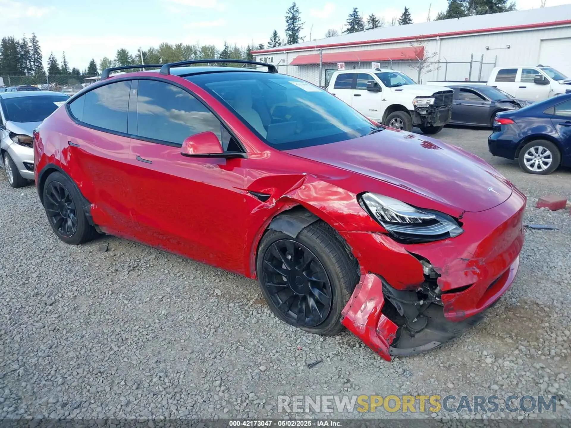 1 Photograph of a damaged car 5YJYGDEE2MF099373 TESLA MODEL Y 2021