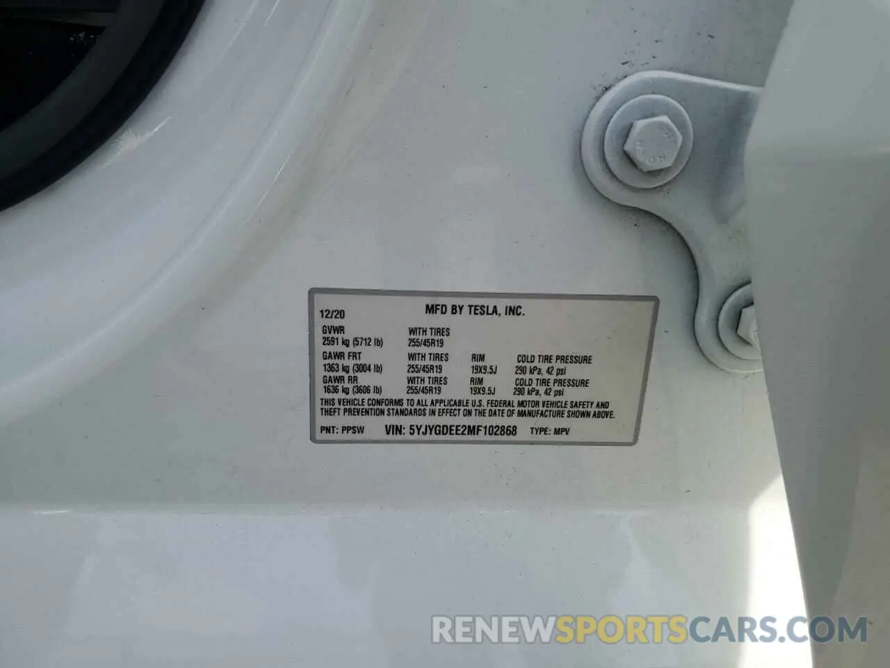 13 Photograph of a damaged car 5YJYGDEE2MF102868 TESLA MODEL Y 2021