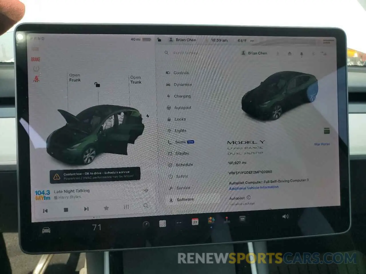 9 Photograph of a damaged car 5YJYGDEE2MF102868 TESLA MODEL Y 2021