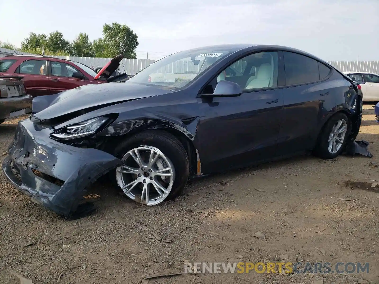 2 Photograph of a damaged car 5YJYGDEE2MF107018 TESLA MODEL Y 2021