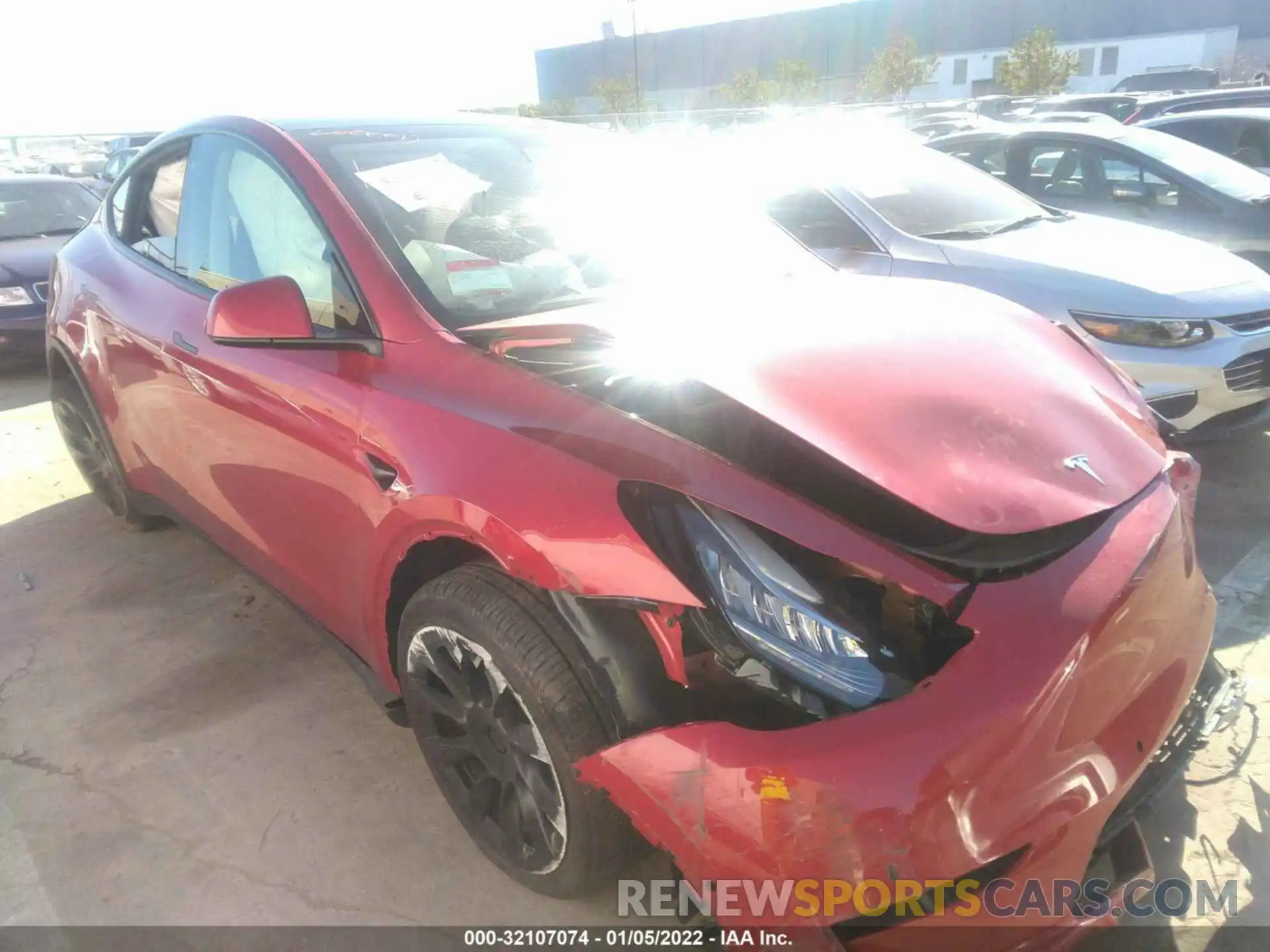 1 Photograph of a damaged car 5YJYGDEE2MF122859 TESLA MODEL Y 2021