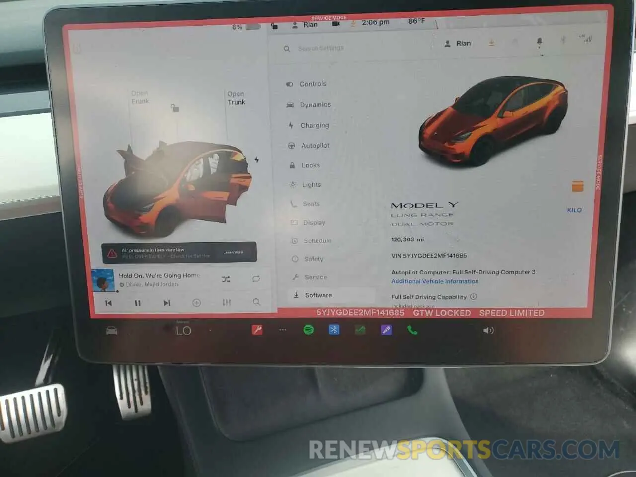 9 Photograph of a damaged car 5YJYGDEE2MF141685 TESLA MODEL Y 2021