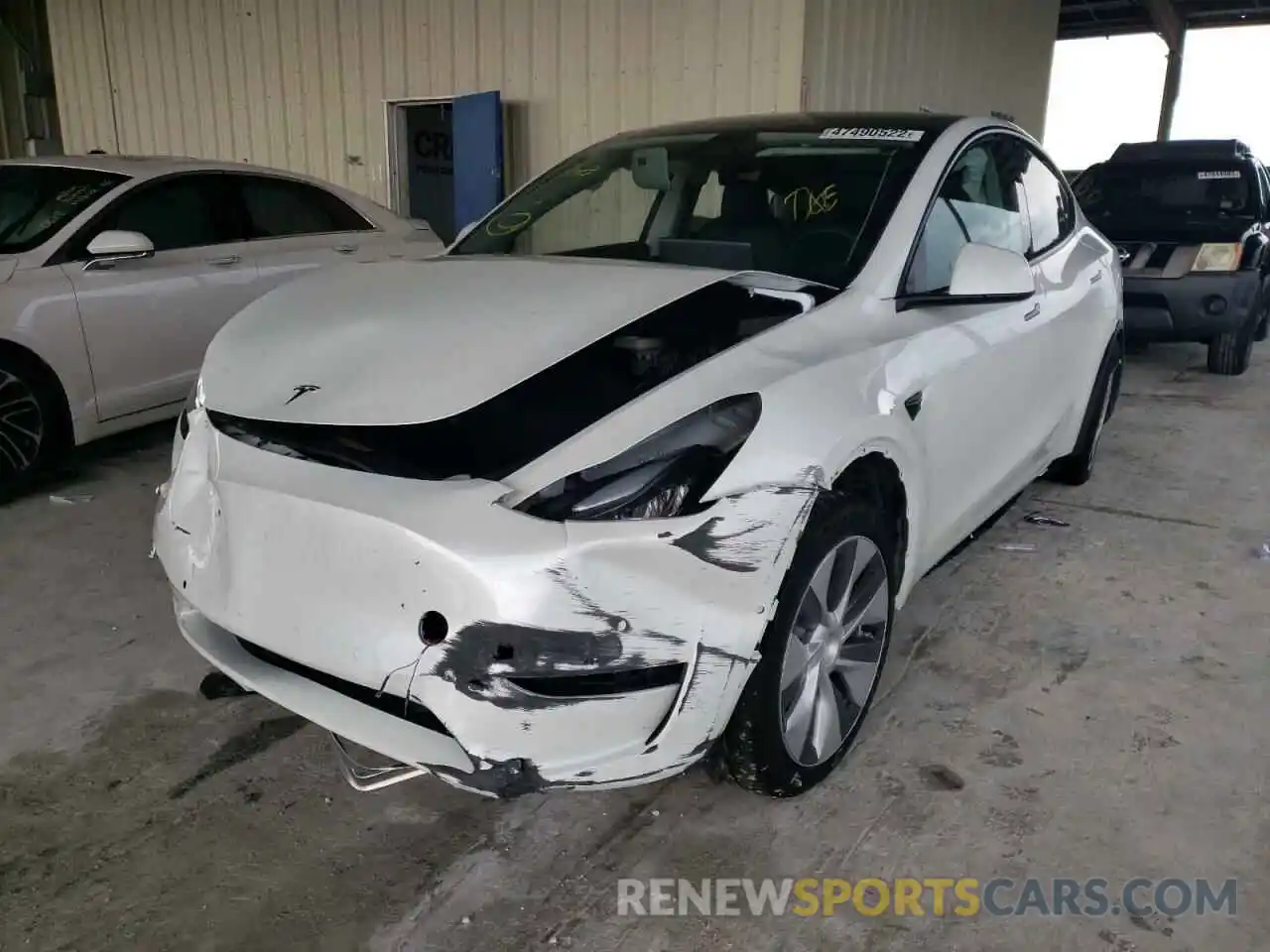 2 Photograph of a damaged car 5YJYGDEE2MF141962 TESLA MODEL Y 2021