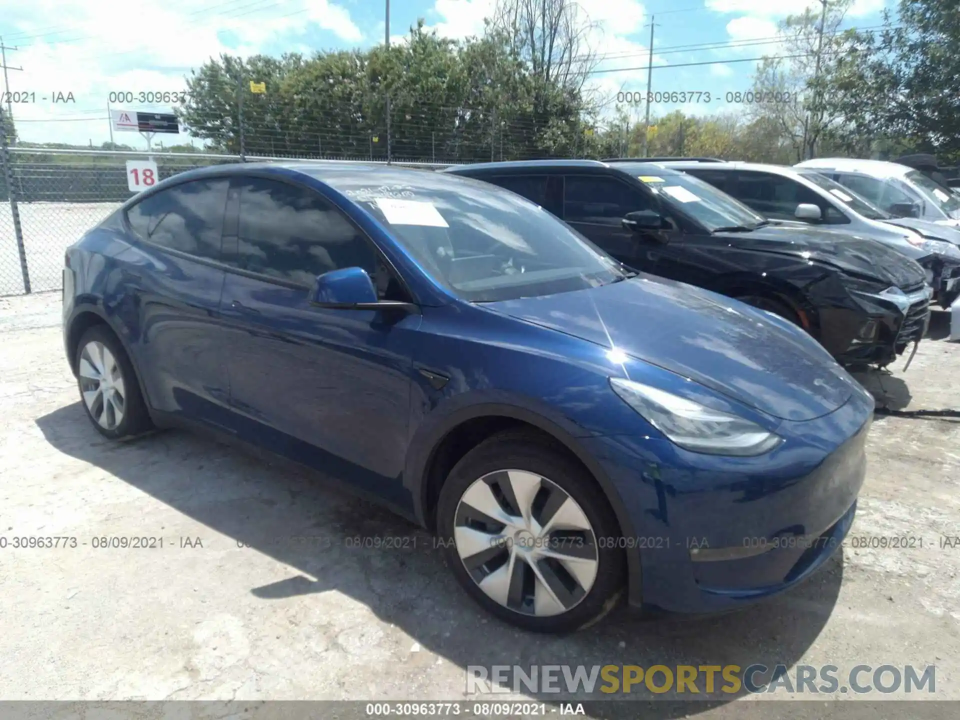 1 Photograph of a damaged car 5YJYGDEE2MF141976 TESLA MODEL Y 2021